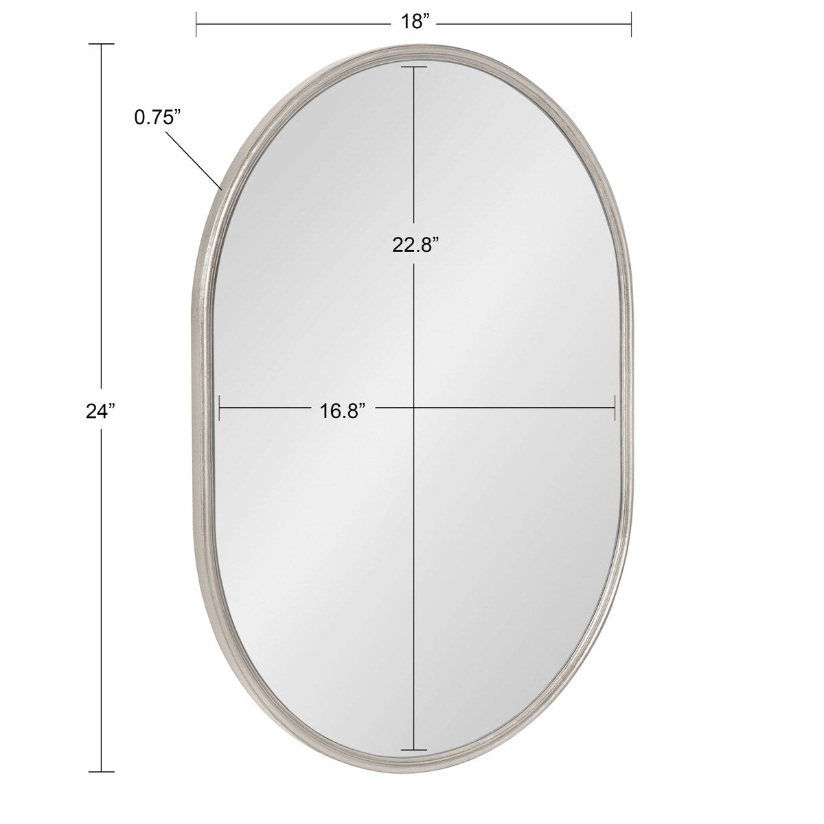 Kate and Laurel Caskill Capsule Framed Wall Mirror