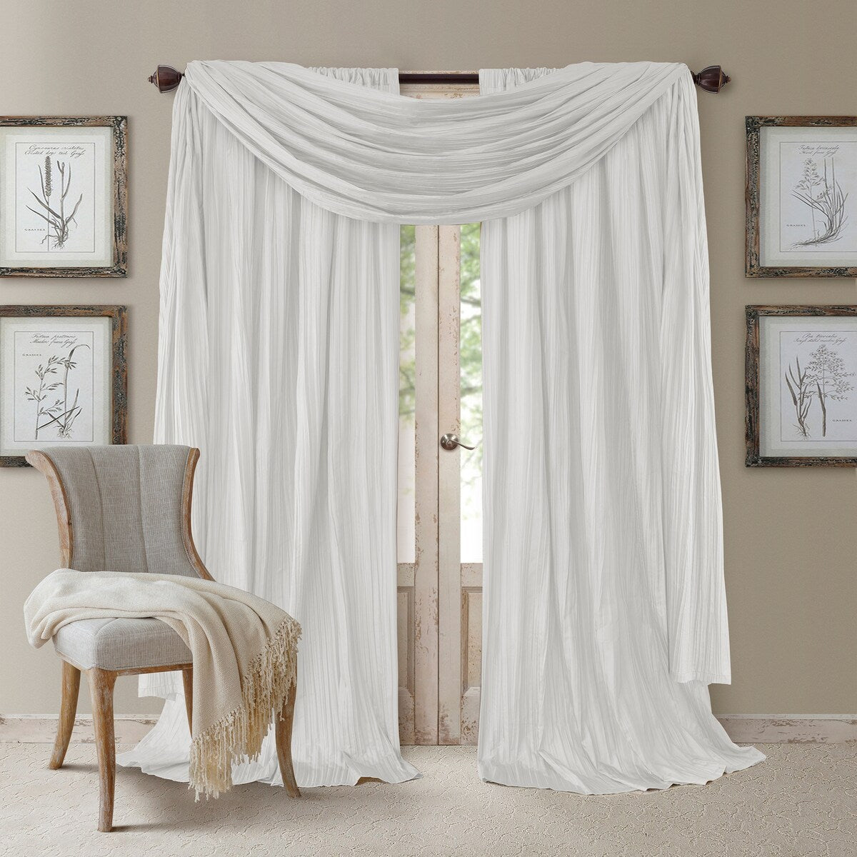 Elrene Athena Rod Pocket Curtain Panel Set of 3