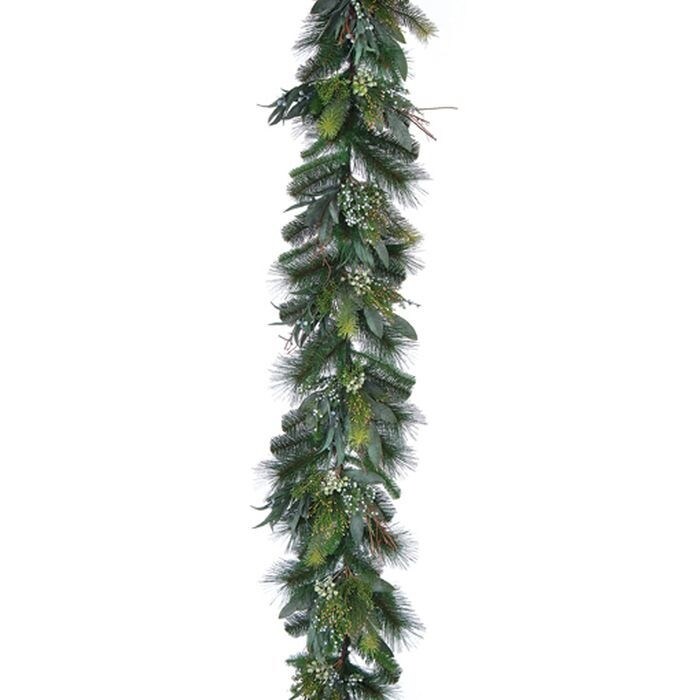 Seeded Eucalyptus, Pine Garland 6' - Green