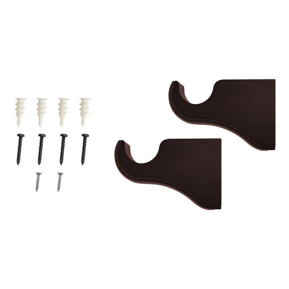 Mix & Match Wood Single / Double Curtain Rod Bracket