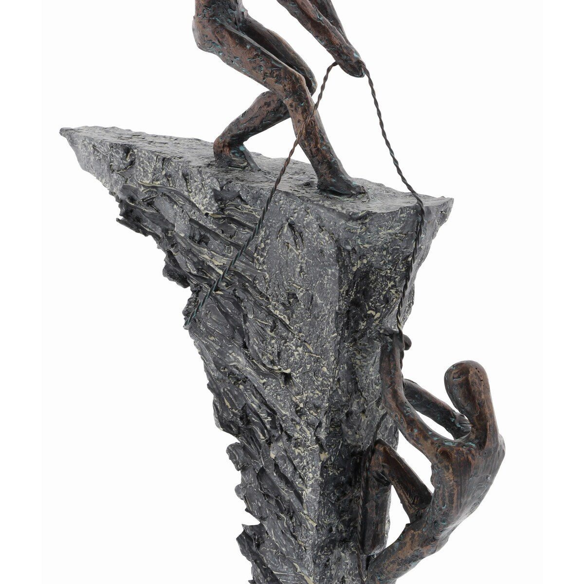 Polystone People Climbing Decorative Sculpture - Gray - Roche River Decor