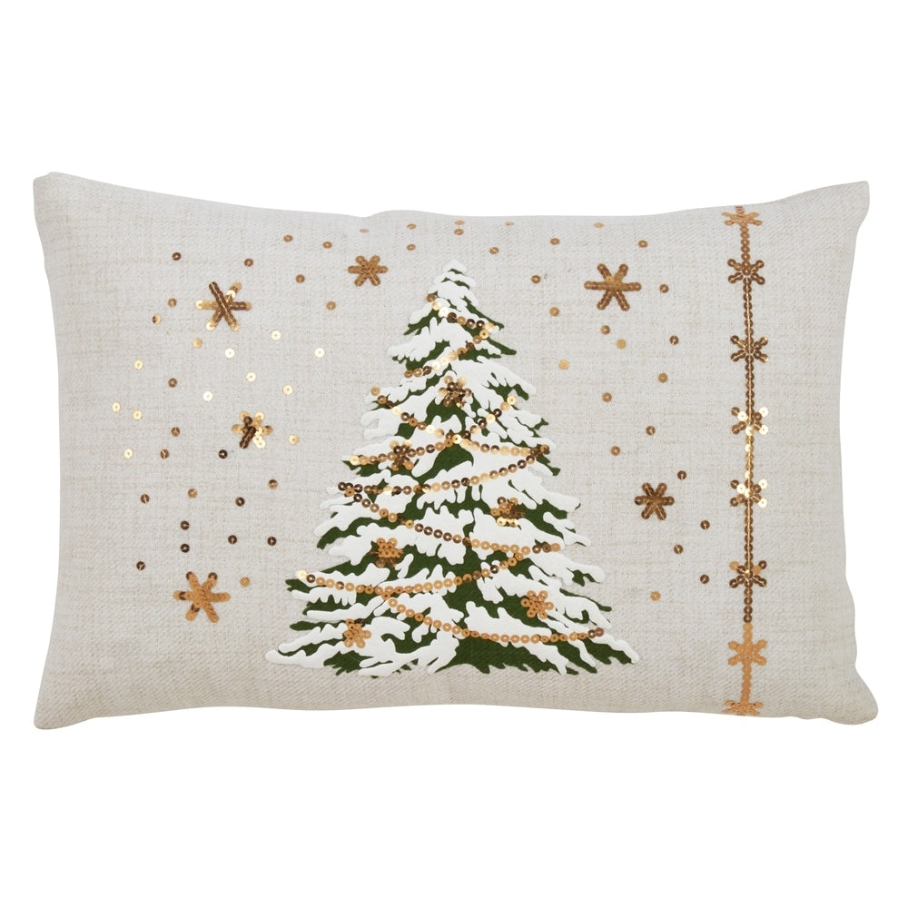 Christmas Tree Throw Pillow With LED Lights