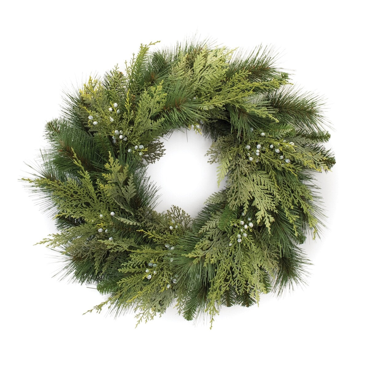 Mixed Pine Juniper Wreath 24.5D - Green