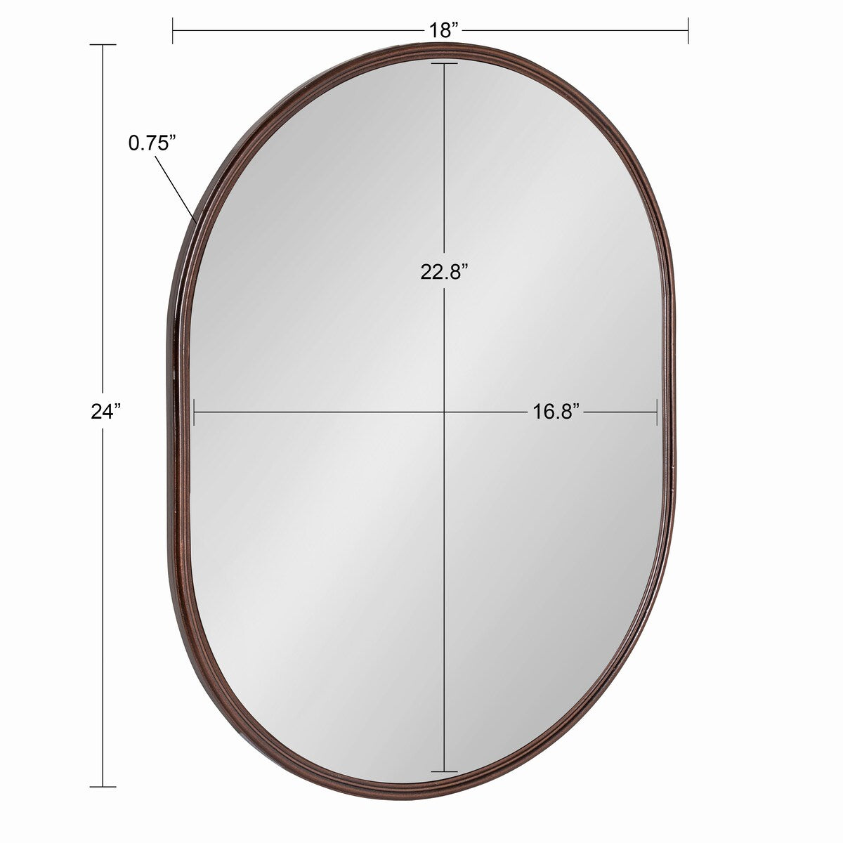 Kate and Laurel Caskill Capsule Framed Wall Mirror