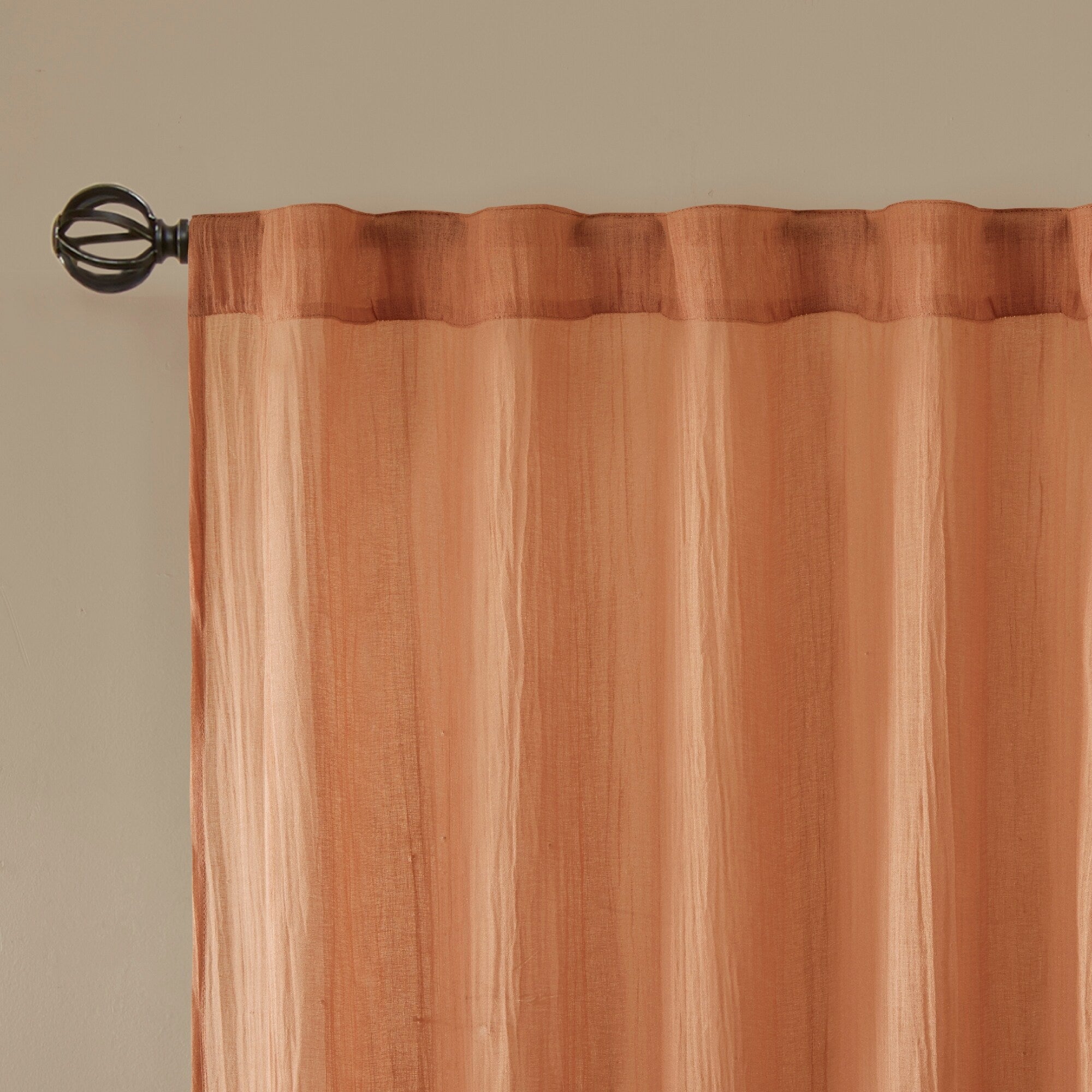 Madison Park Kaylee Solid Crushed Sheer Window Curtain Pair