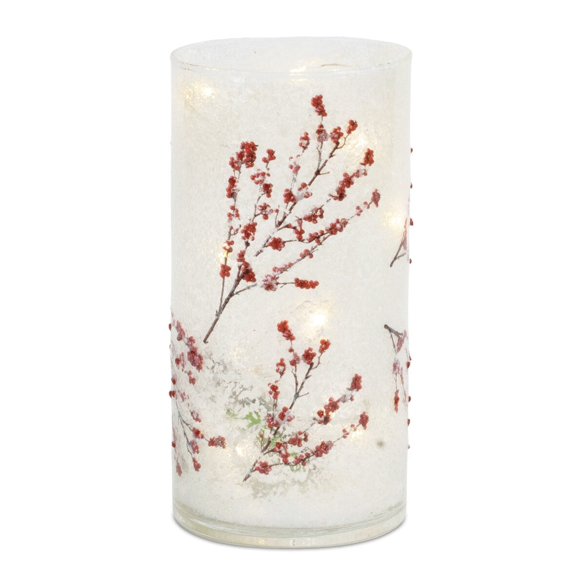 LED Frosted Berry Branch Luminary (Set of 2)