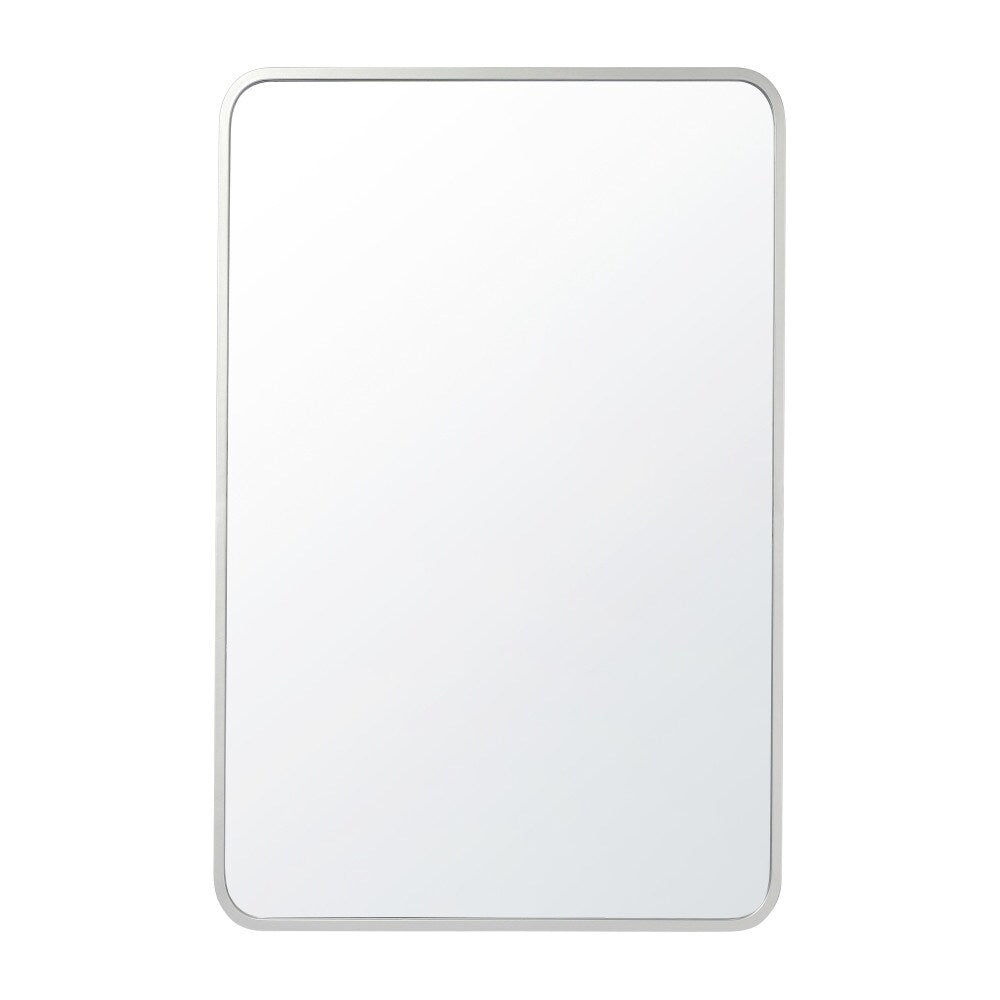 Wall Mount Shatterproof Rectangular Accent Wall Mirror with Metal Frame