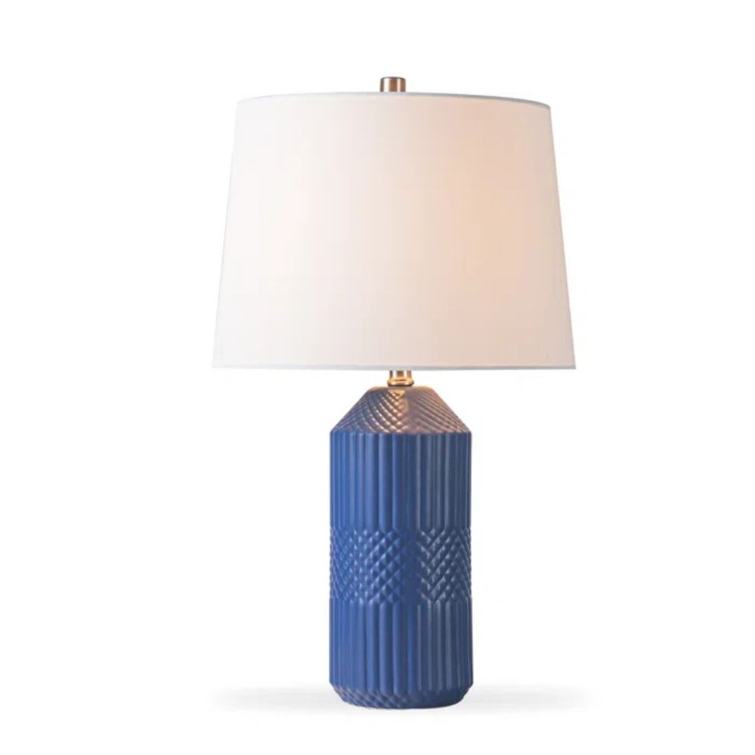 24.5-inch Modern Ceramic Table Lamp with fabric Shade (Set of 2)