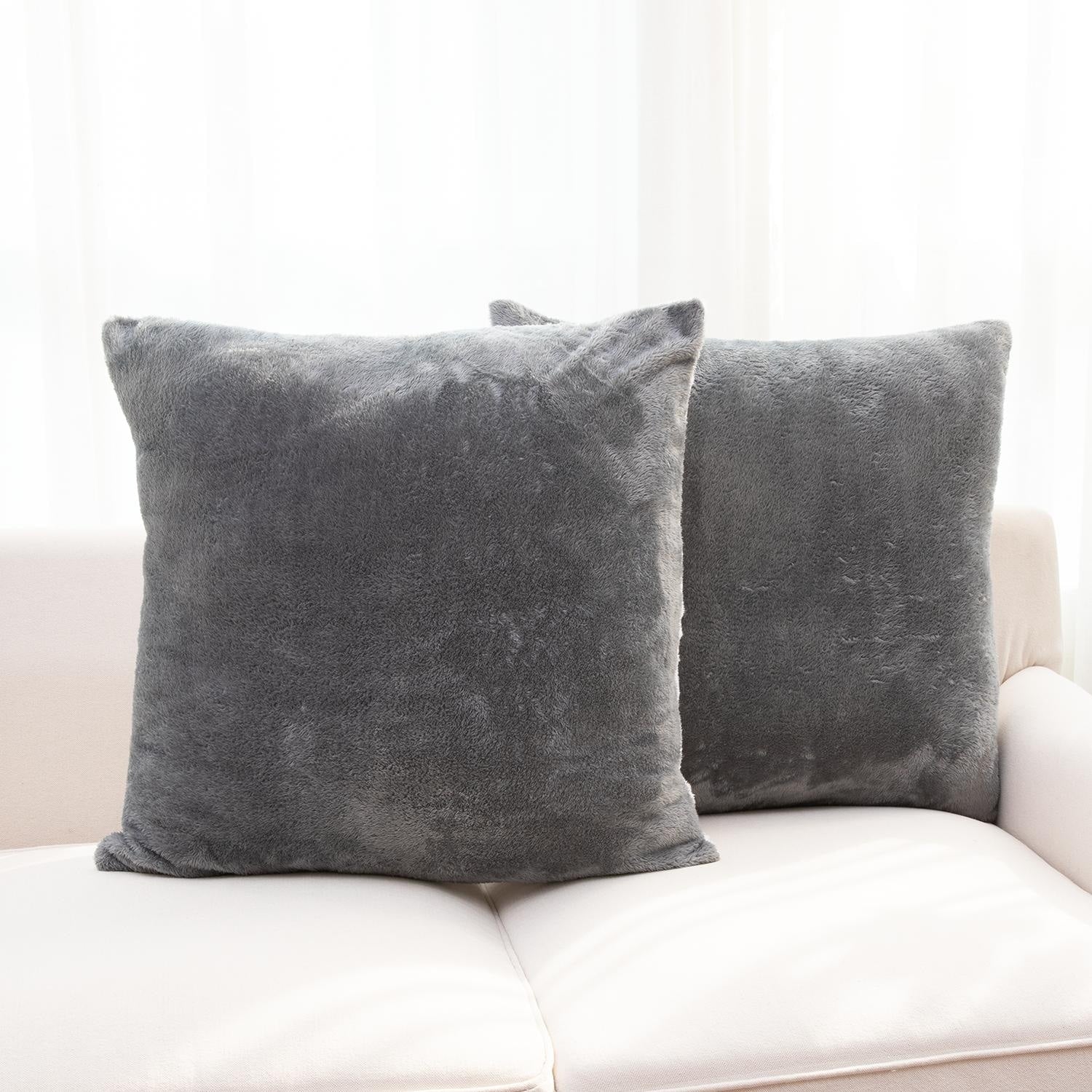 Cheer Collection Set of 2 Ultra Soft and Fluffy Throw Pillow