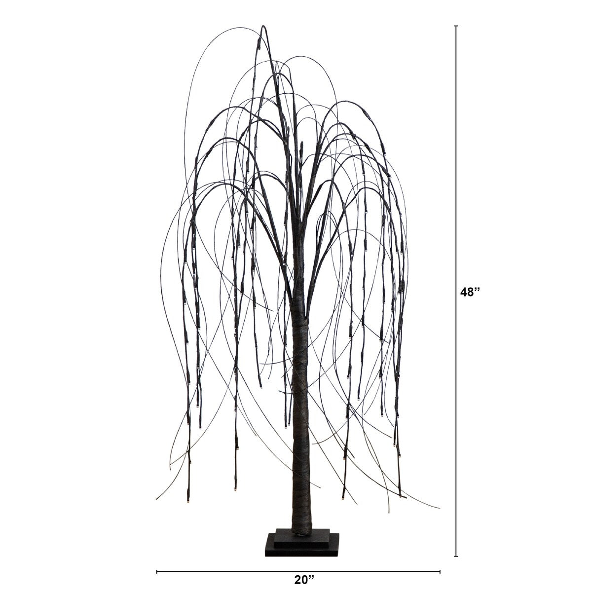 4' Pre-Lit Halloween Willow Tree with 120 Orange & Purple LED Lights