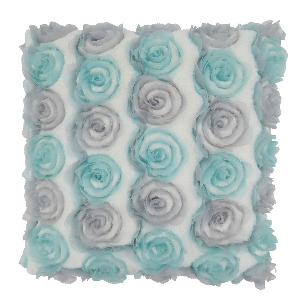 Throw Pillow With Rose Wedding Cake Design