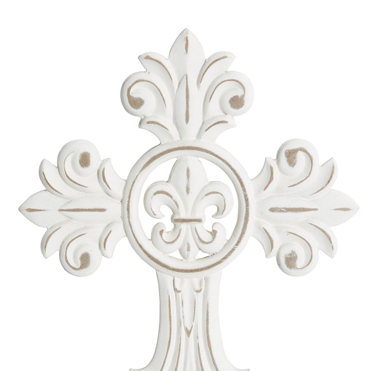 Wooden Cross Carved Cross Home Wall Decor - Set of 3 White - Roche River Decor