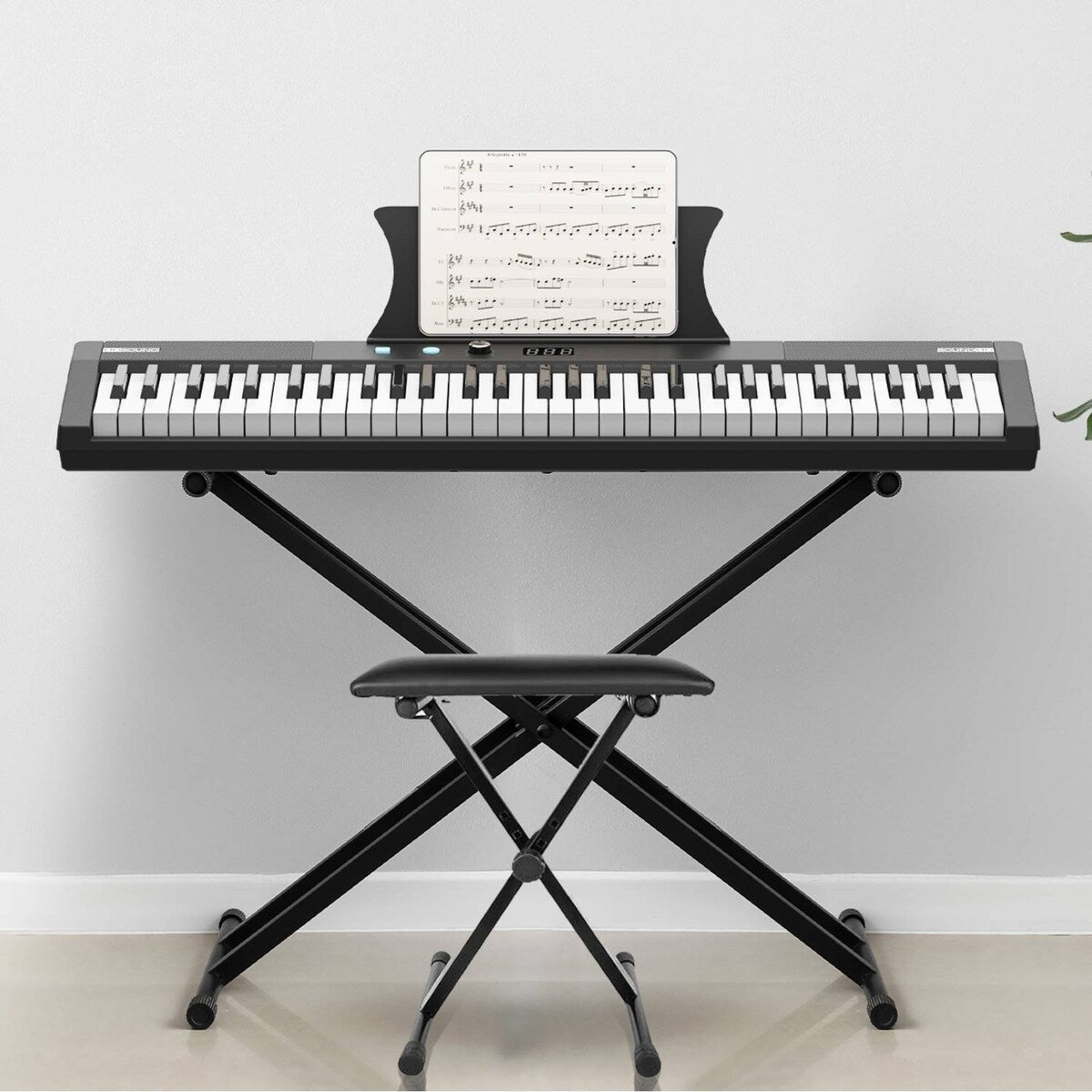 Protable Electric Semi-Weighted 61 Key Keyboard Piano