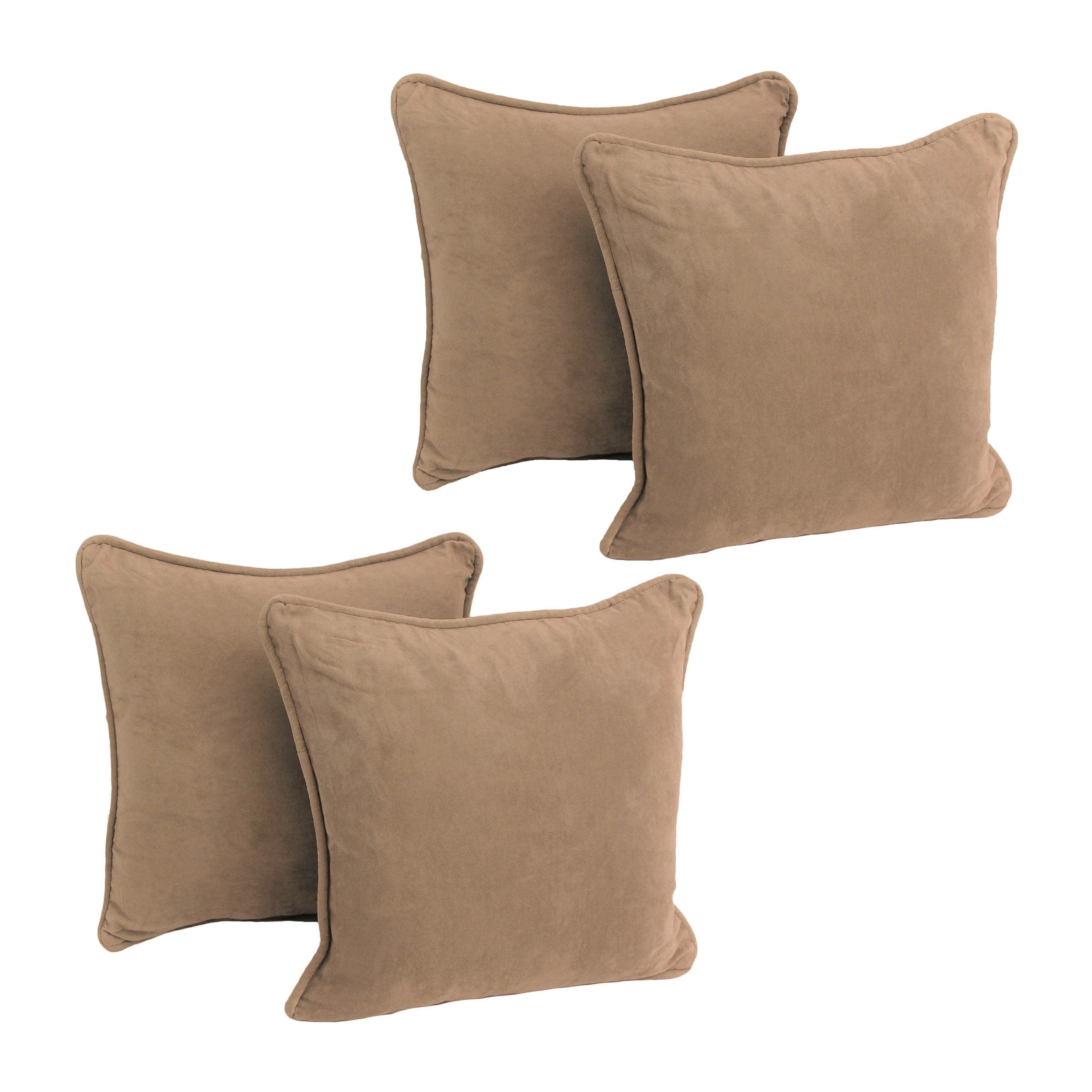 Blazing Needles 18-Inch Microsuede Throw Pillows (Set of 4)