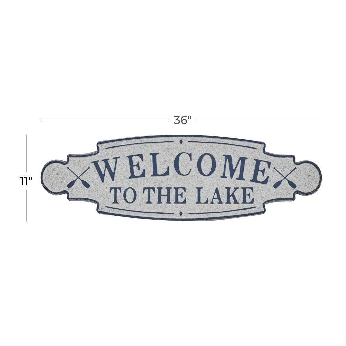 Metal Sign Welcome To the Lake Home Wall Decor - Blue - Roche River Decor