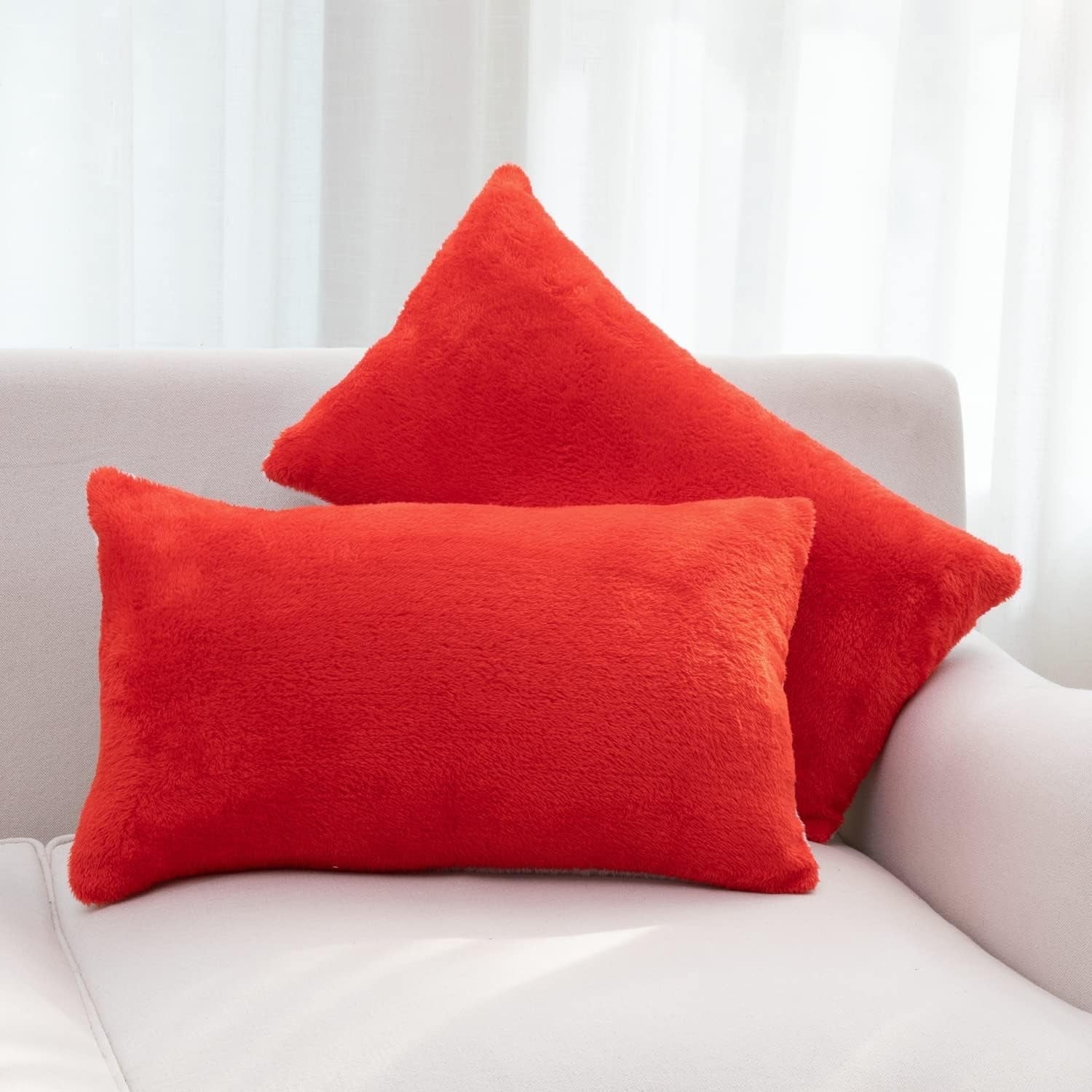 Cheer Collection Set of 2 Ultra Soft and Fluffy Throw Pillow