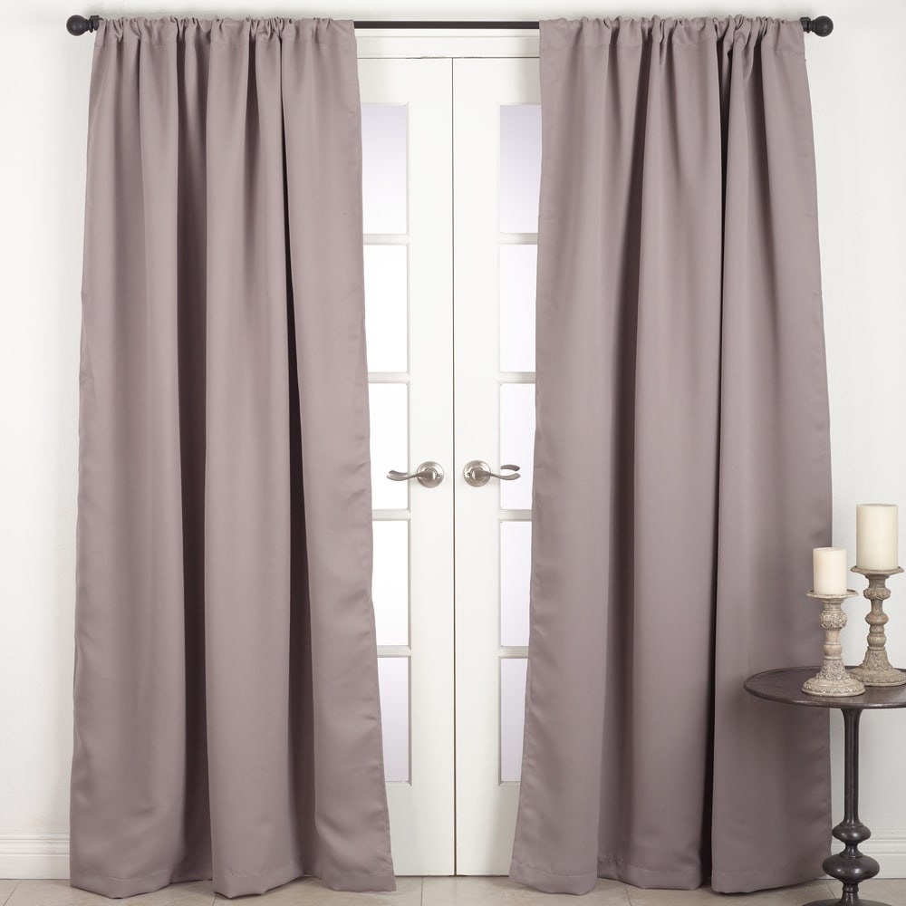 Solid Rod Pocket Blackout Window Curtain Panel