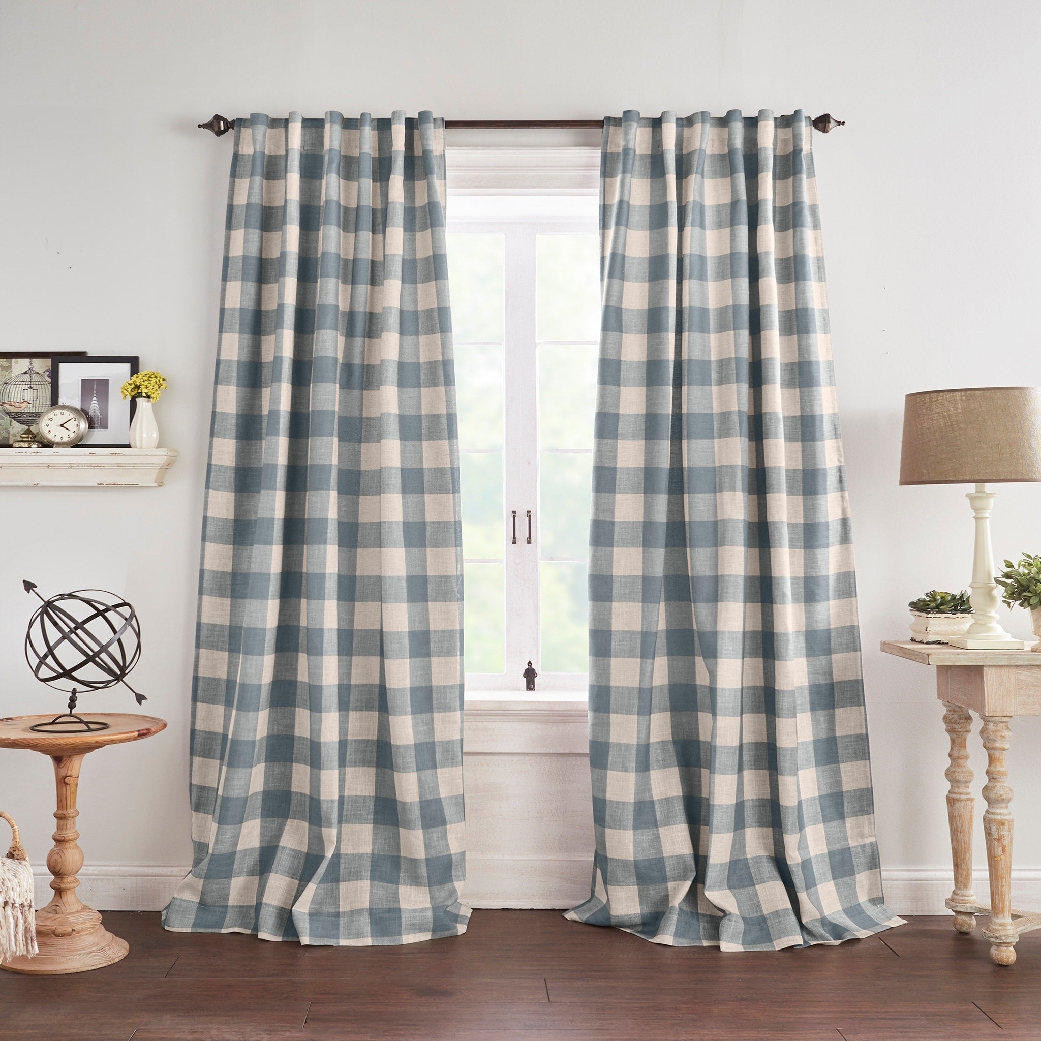 The Gray Barn Holly Buffalo Check Blackout Window Single Curtain Panel