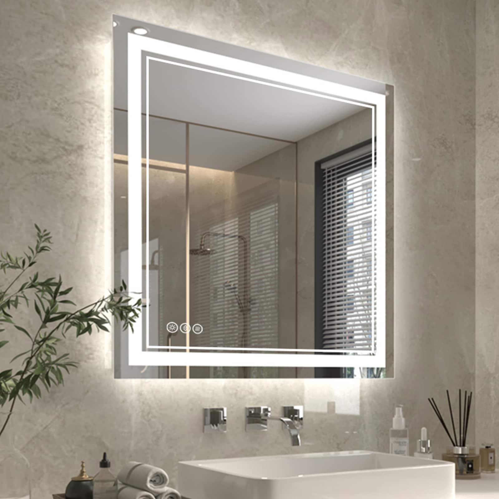 ExBrite Anti-Fog LED Bathroom Mirror with Endless Dimming