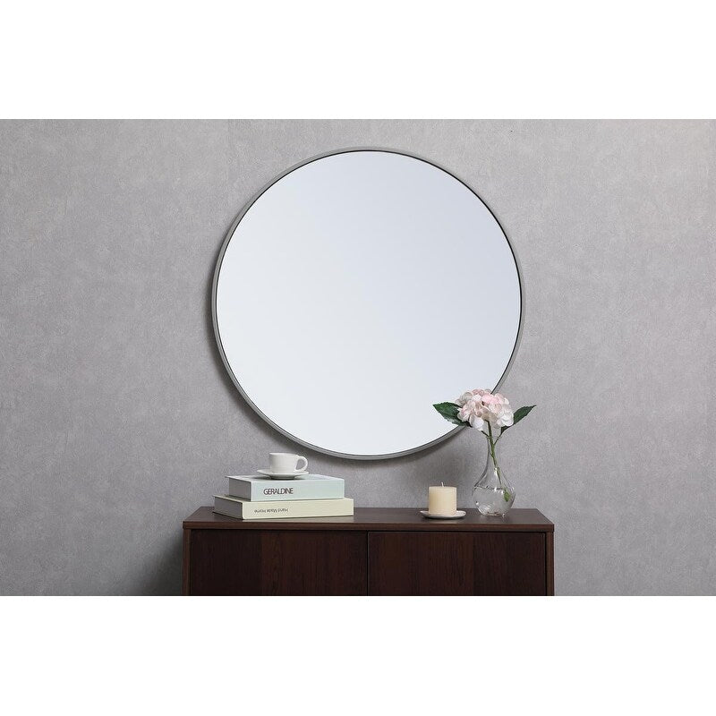 Carson Carrington Labbemala Metal Frame Round Mirror