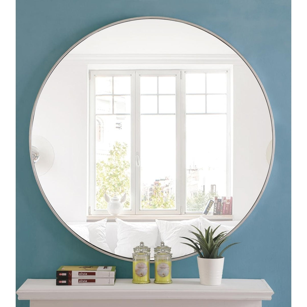 Carson Carrington Labbemala Metal Frame Round Mirror