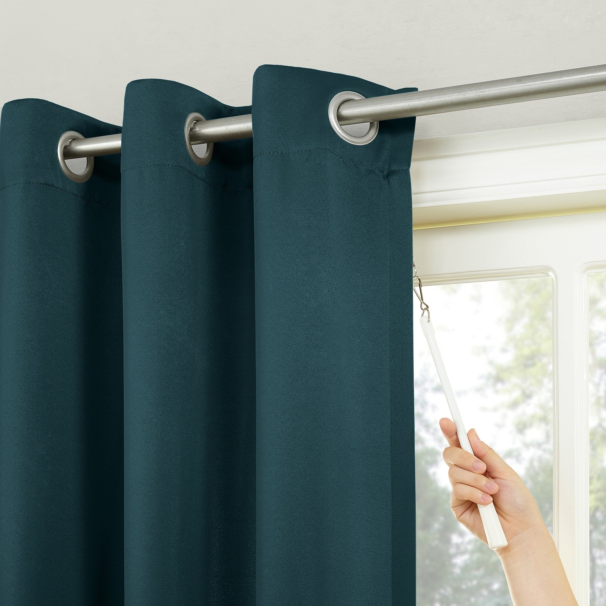 Sun Zero Hayden Patio Extra-Wide Blackout Grommet Sliding Patio Door Curtain Panel, Single Panel