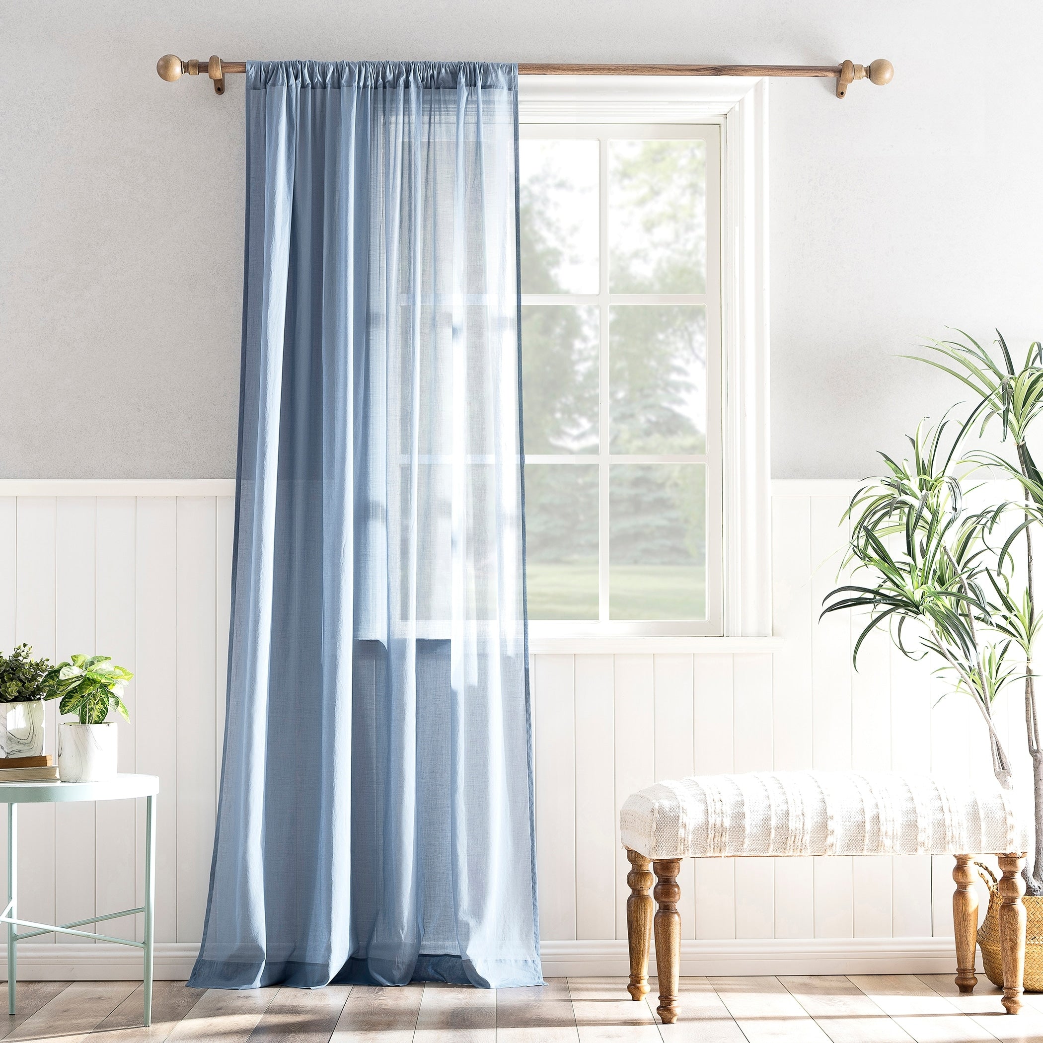 Archaeo Cotton Sheer Curtain, Single Panel