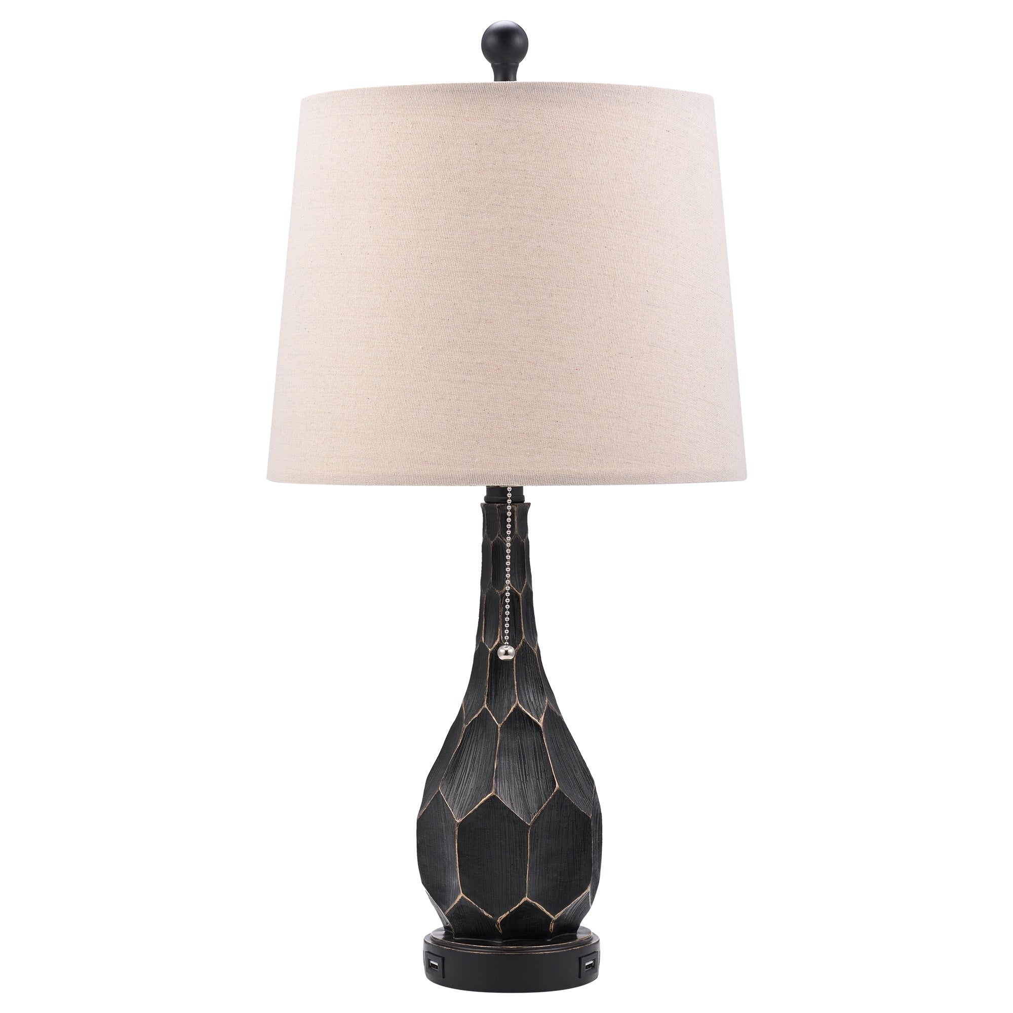 CO-Z Set of 2 Classic Table Lamps with USB Charging Ports