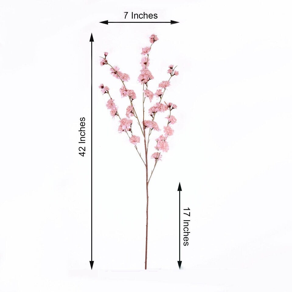 2 Pcs 42 Inch Stem Silk Artificial Carnation Flowers