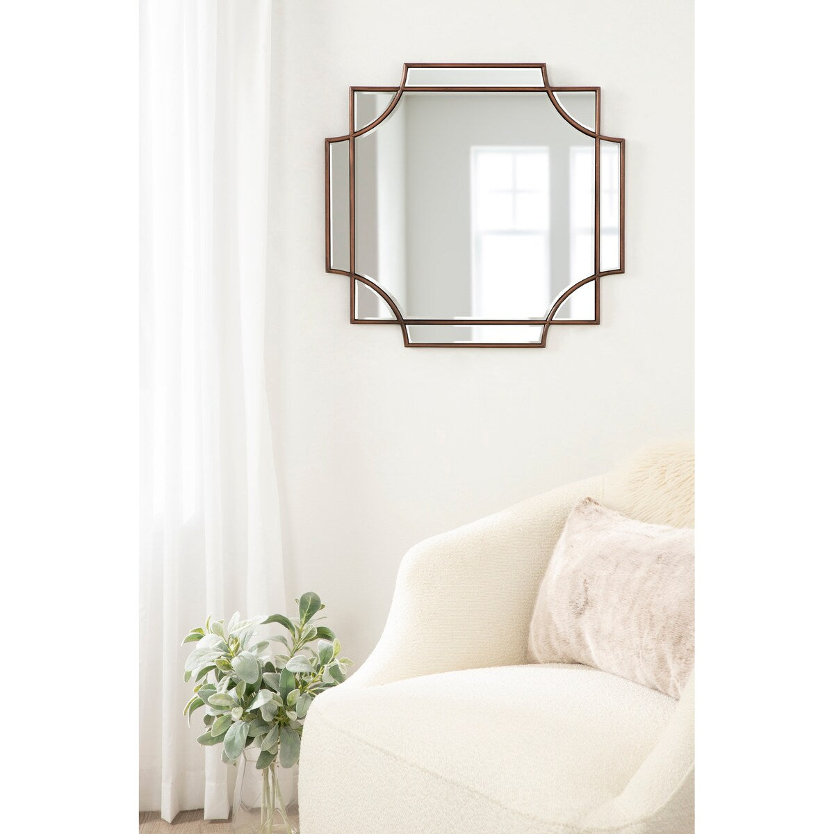 Kate and Laurel Minuette Traditional Decorative Framed Wall Mirror