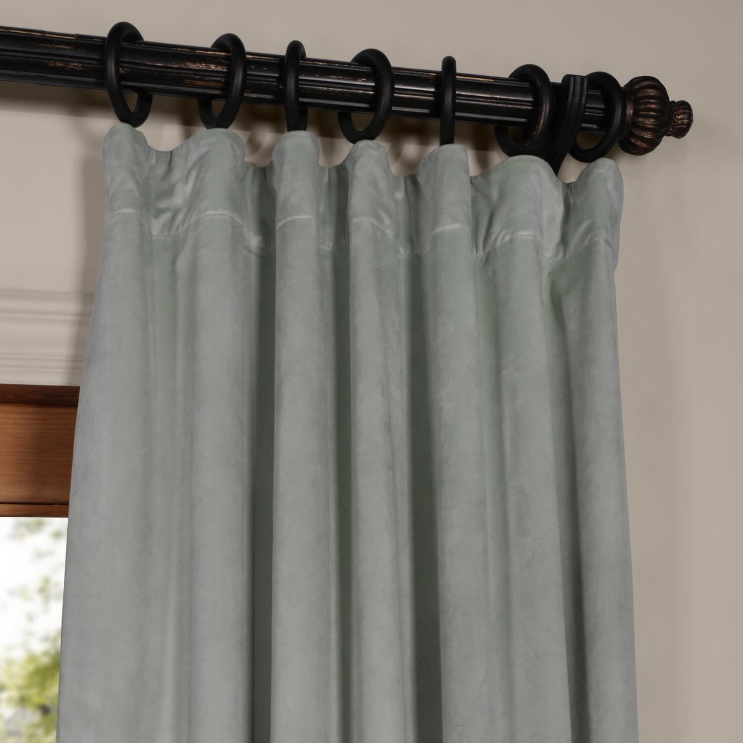 Exclusive Fabrics Signature Velvet Blackout Curtains (1 Panel) - Luxurious Single Drapery for Enhanced Light Blockage