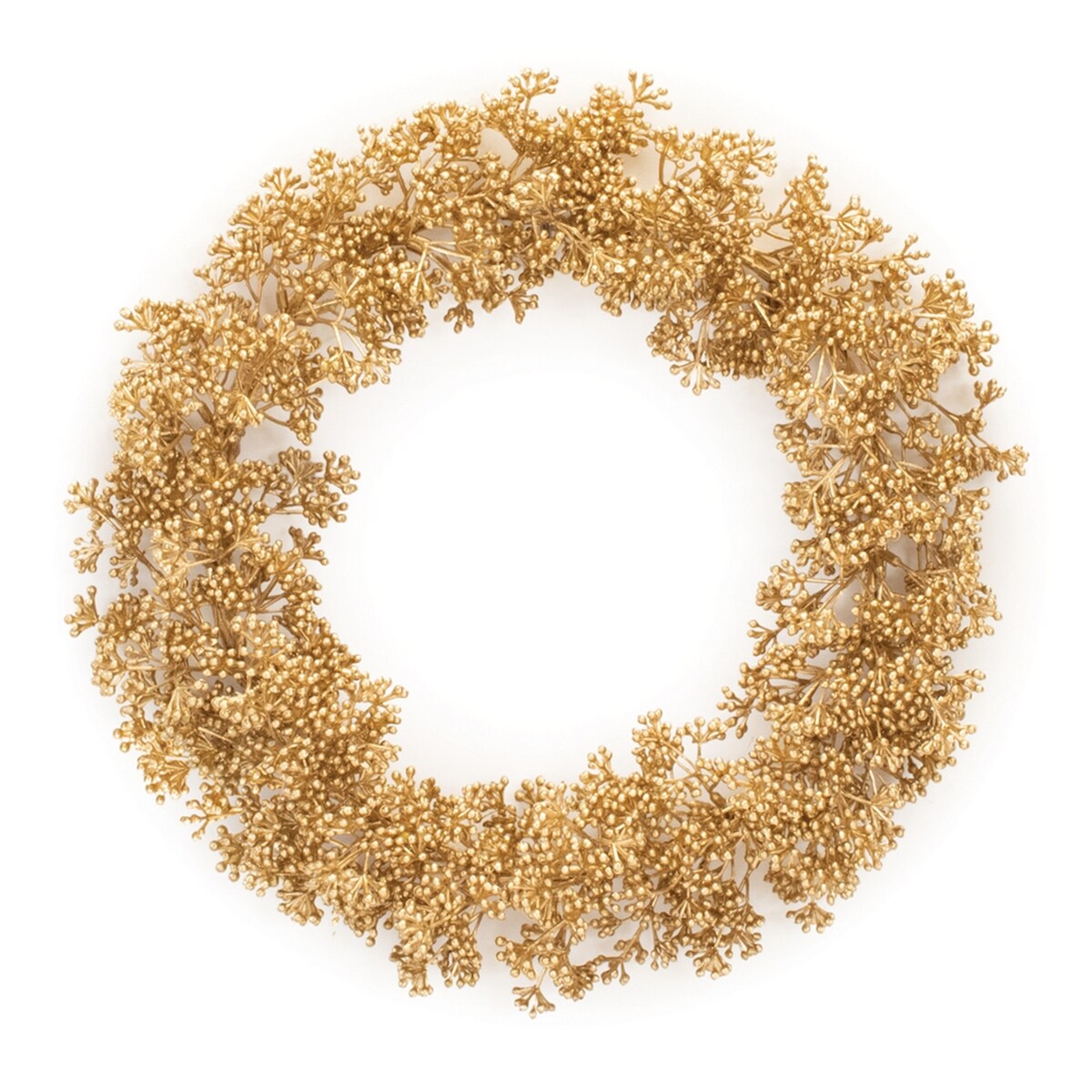 Metallic Berry Wreath 13.5D - Gold