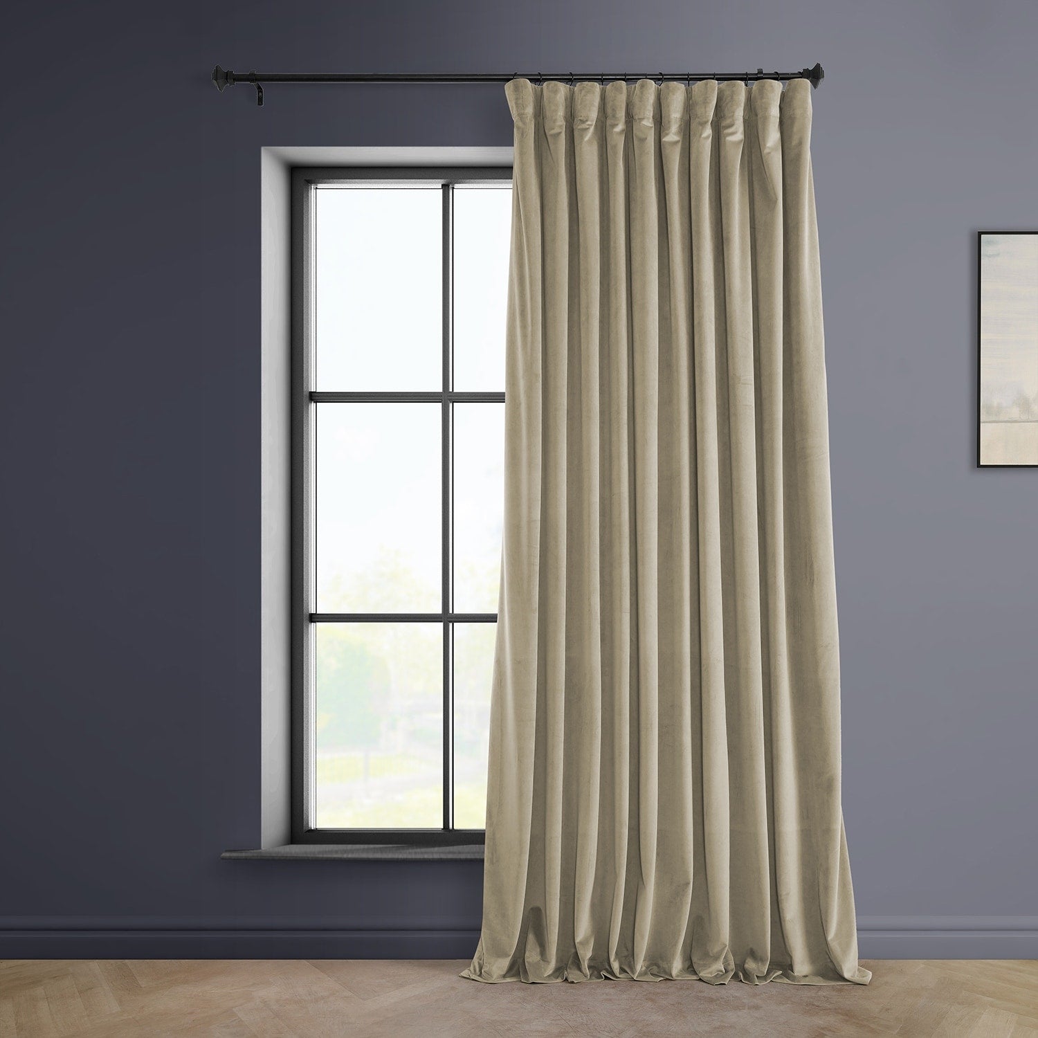 Exclusive Fabrics Extra Wide Heritage Plush Velvet Room Darkening Curtain (1 Panel)