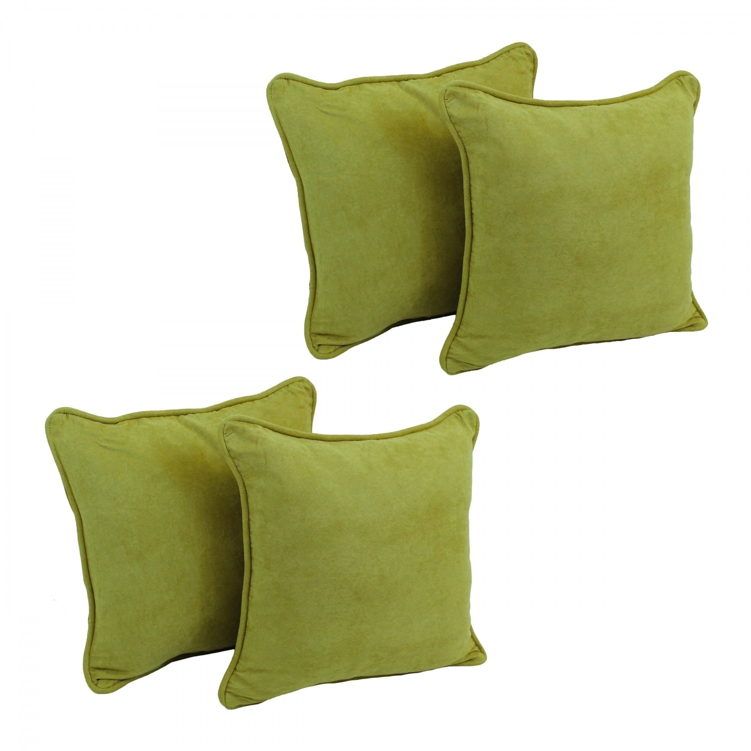 Blazing Needles 18-Inch Microsuede Throw Pillows (Set of 4)