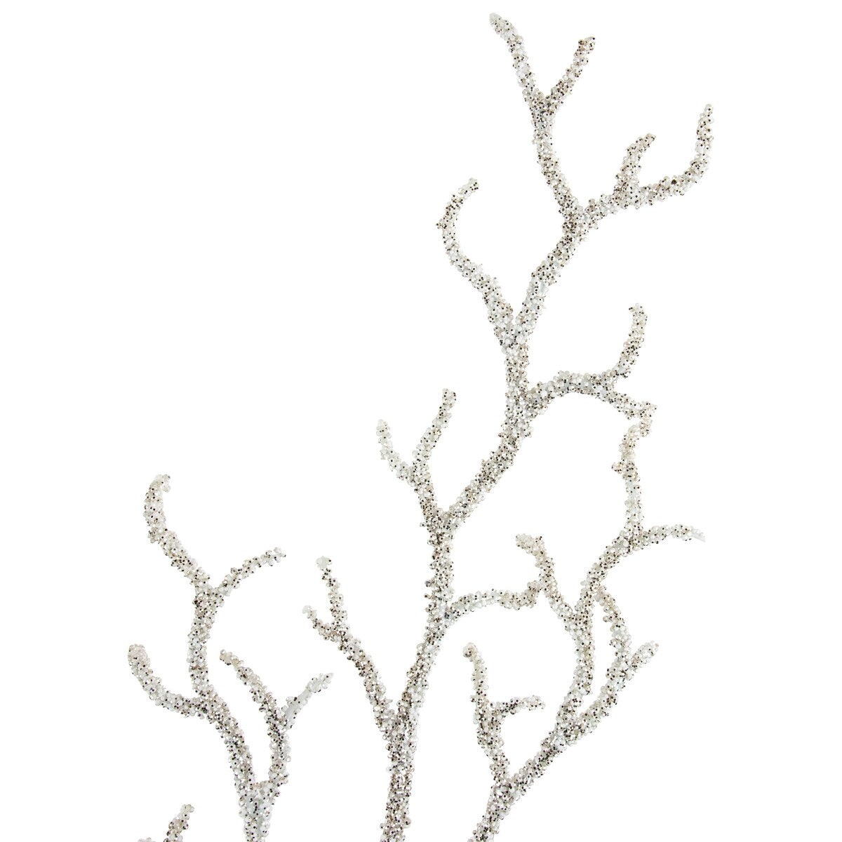 30 Glittered White Artificial Twig Christmas Spray