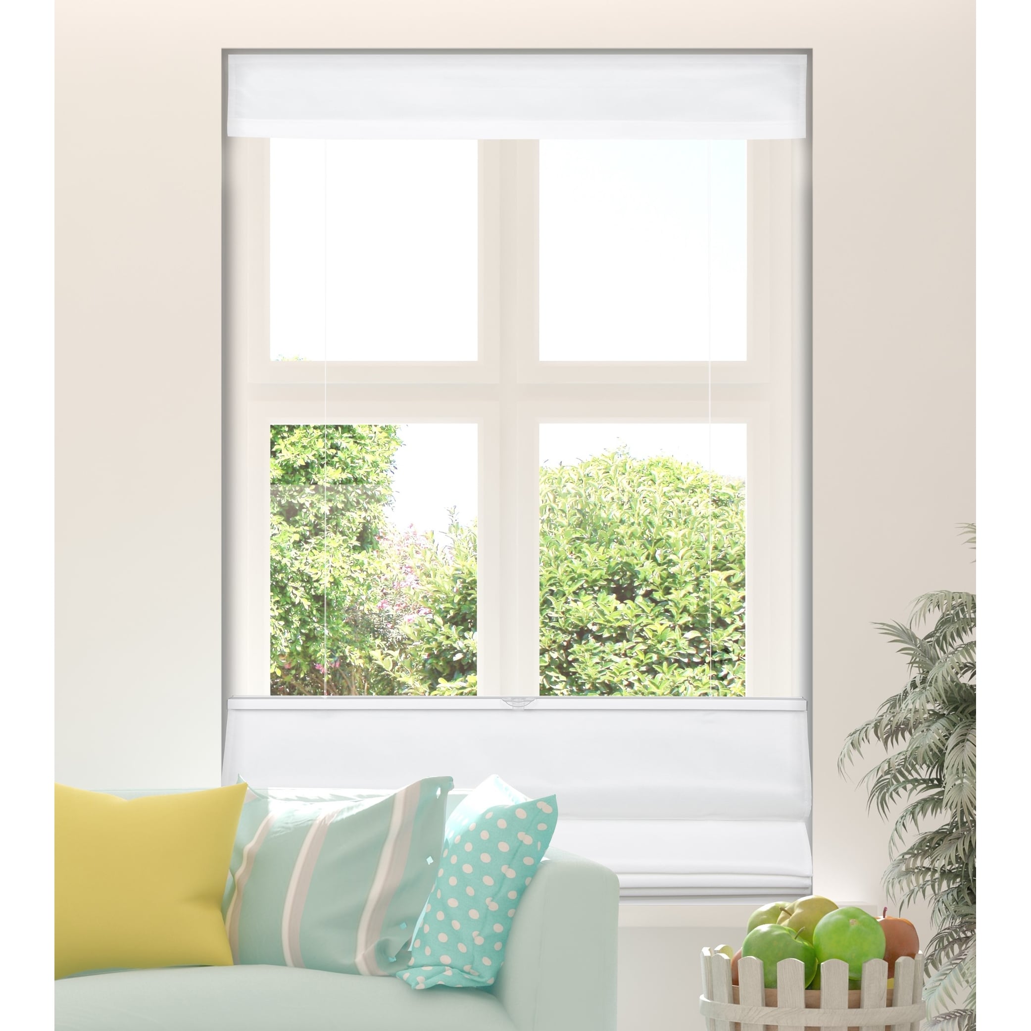 Arlo Blinds White Top Down Bottom Up Light Filtering Roman Shades