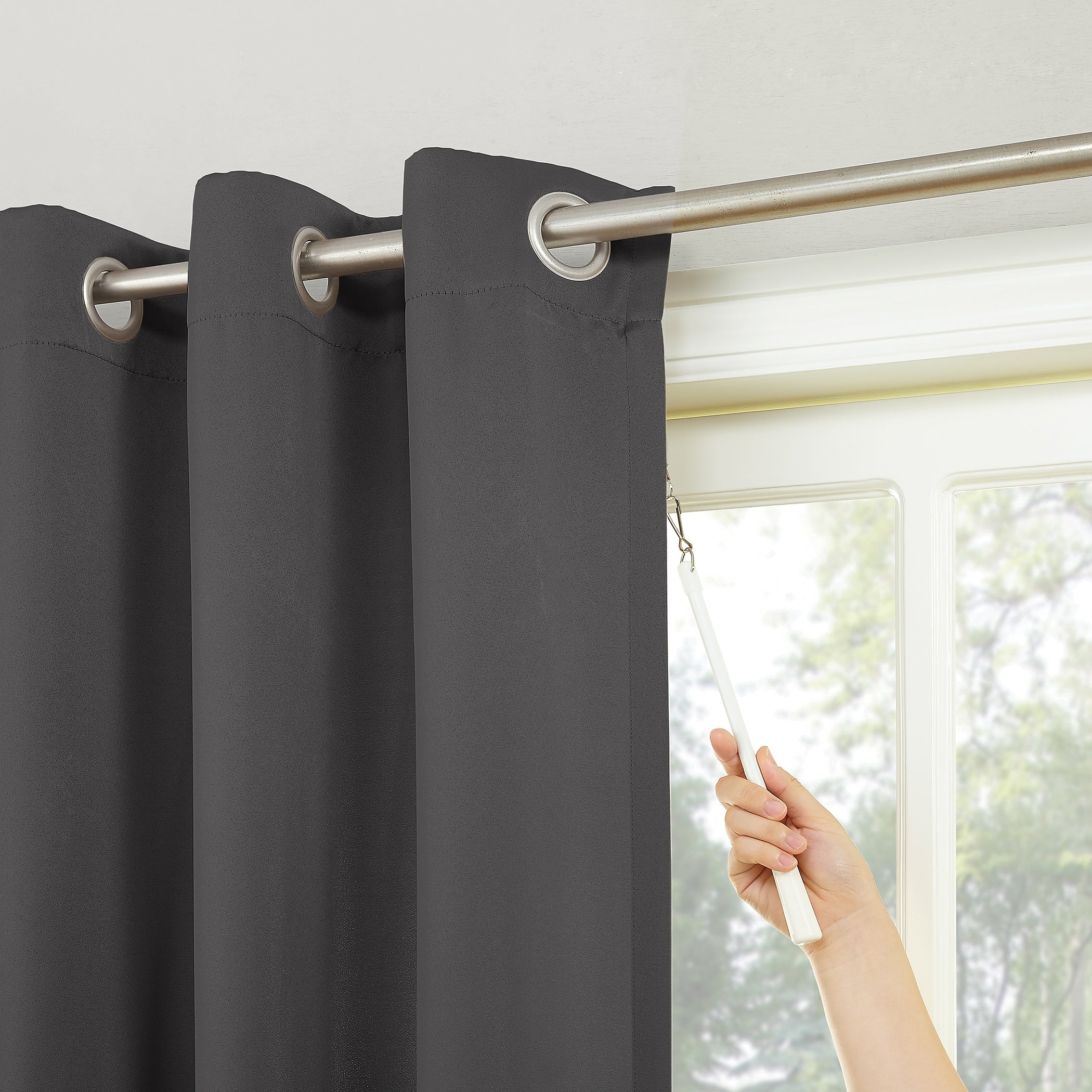 Sun Zero Hayden Patio Extra-Wide Blackout Grommet Sliding Patio Door Curtain Panel, Single Panel