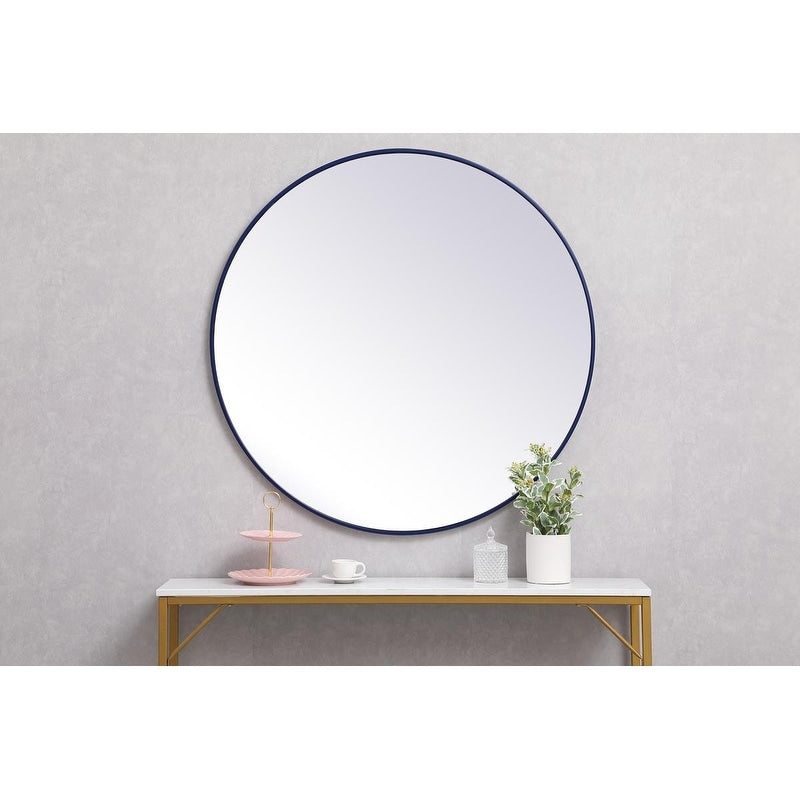 Carson Carrington Labbemala Metal Frame Round Mirror