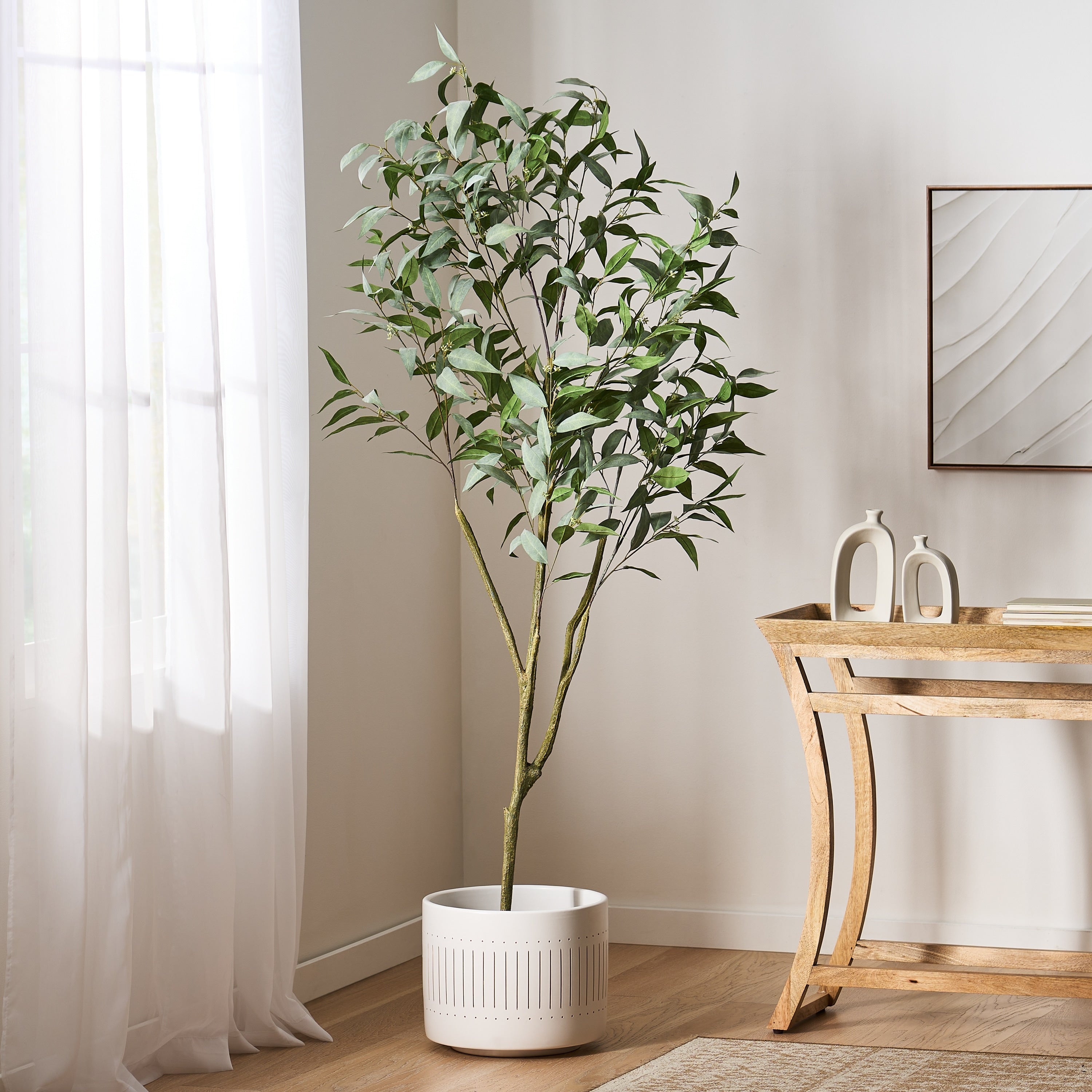 Parkey Artificial Eucalyptus Leaf Tree by Christopher Knight Home