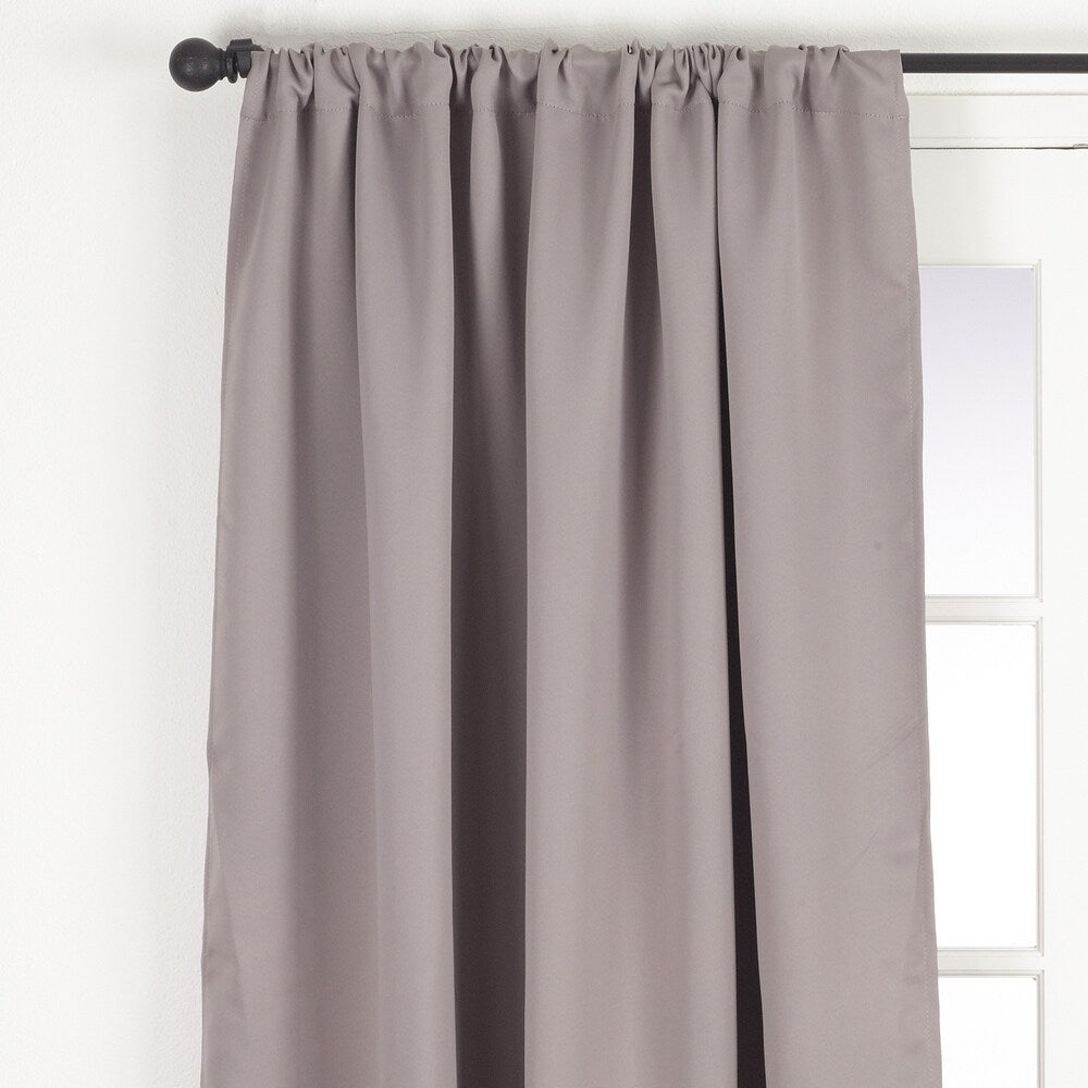 Solid Rod Pocket Blackout Window Curtain Panel