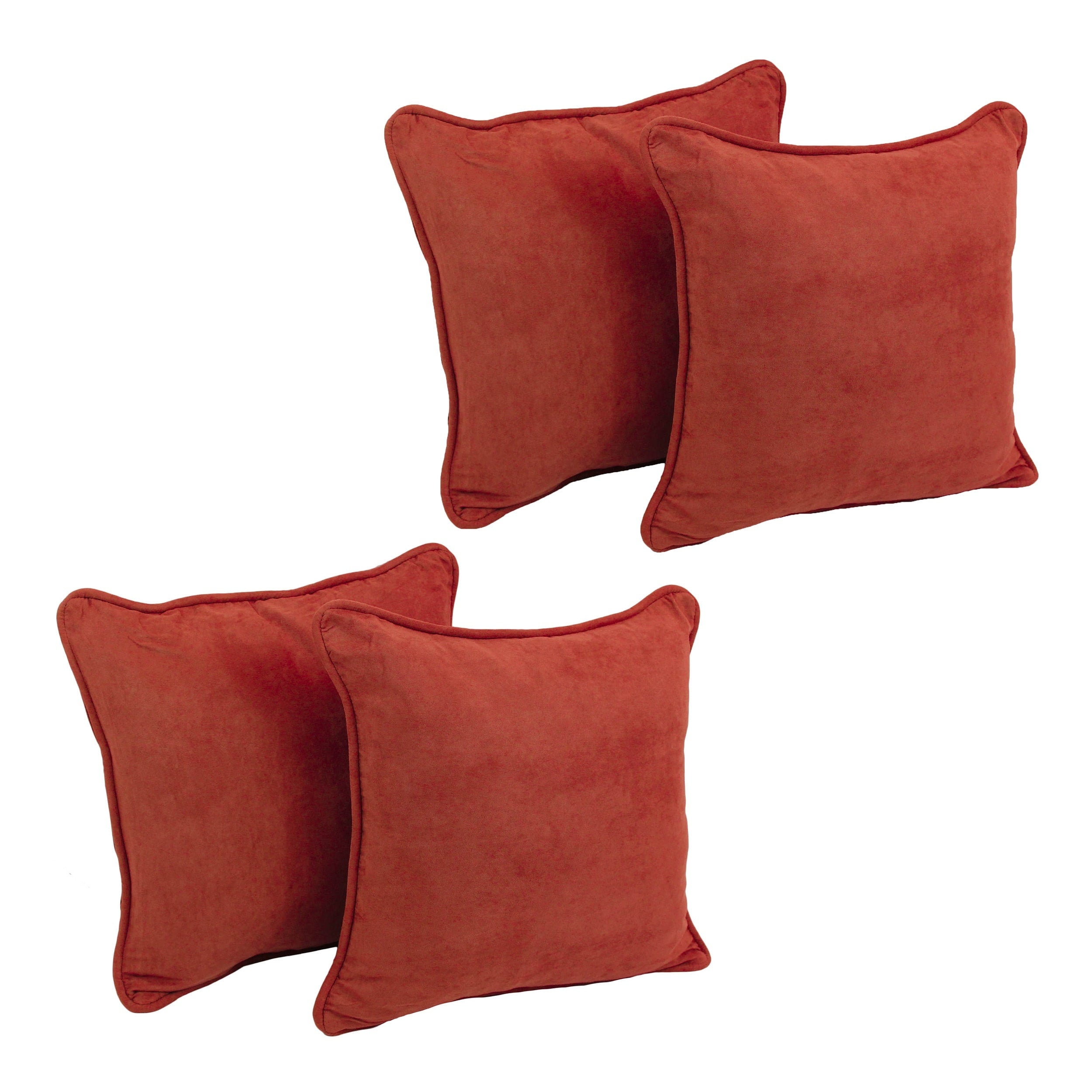 Blazing Needles 18-Inch Microsuede Throw Pillows (Set of 4)