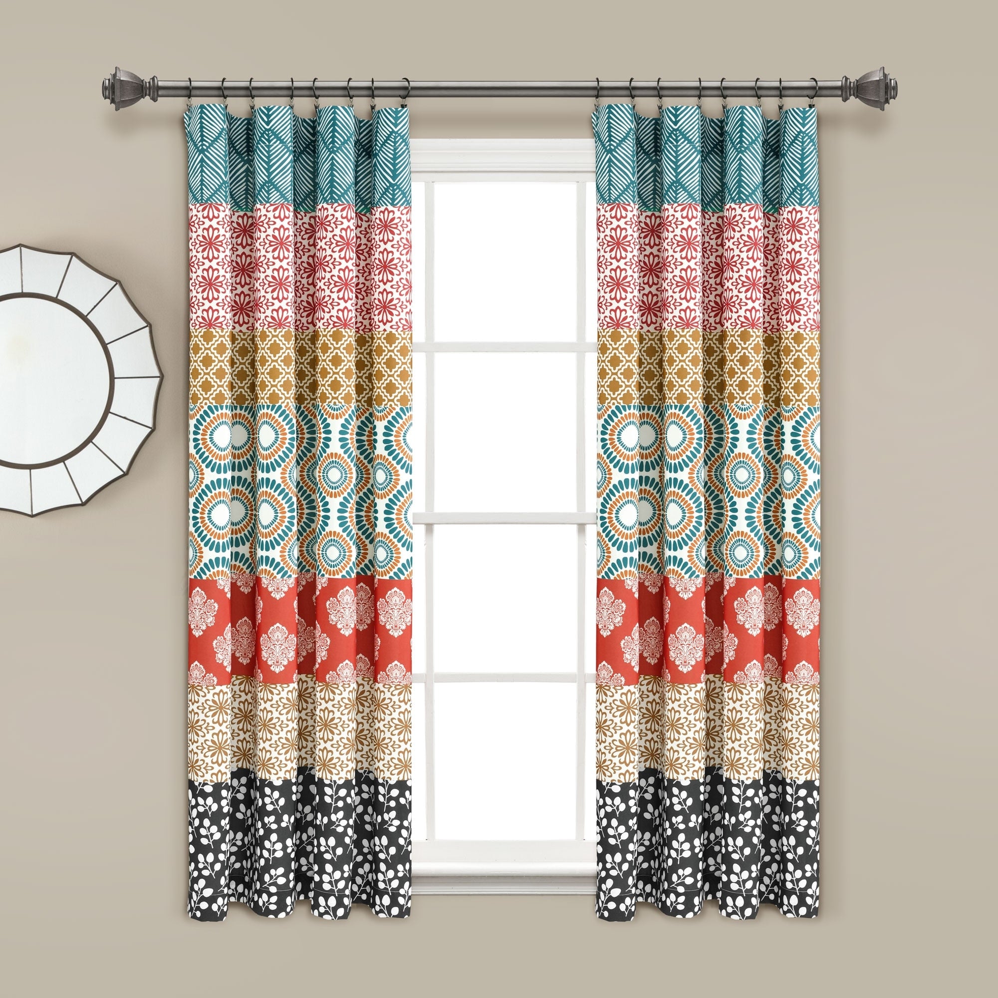 The Curated Nomad La Boheme Striped Window Curtain Panel Pair