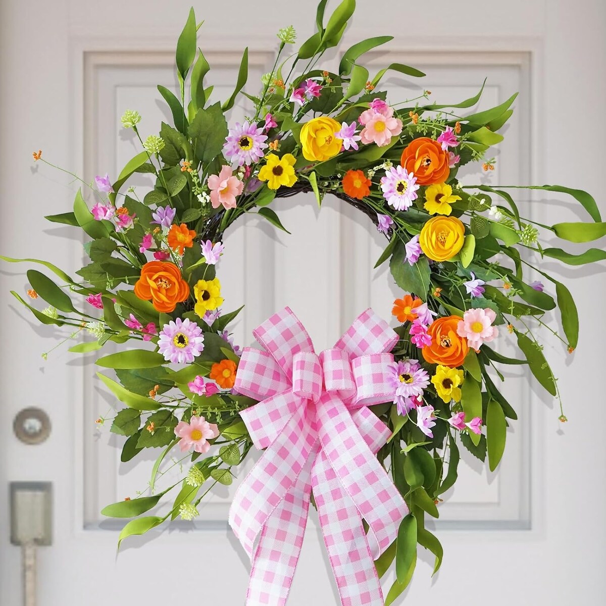 22 Inch Handmade Silk Flower Wreath