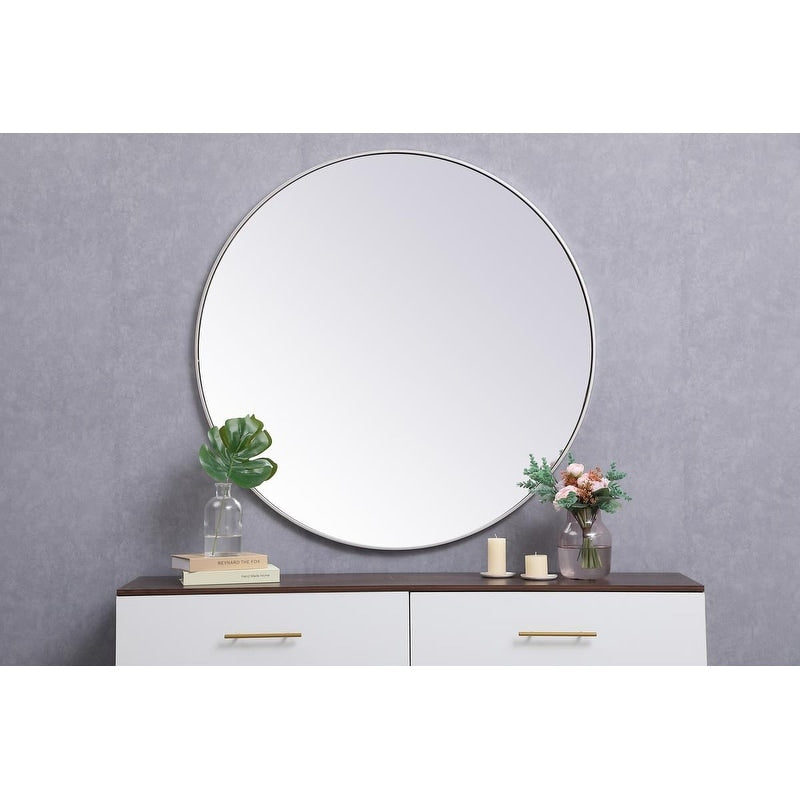 Carson Carrington Labbemala Metal Frame Round Mirror