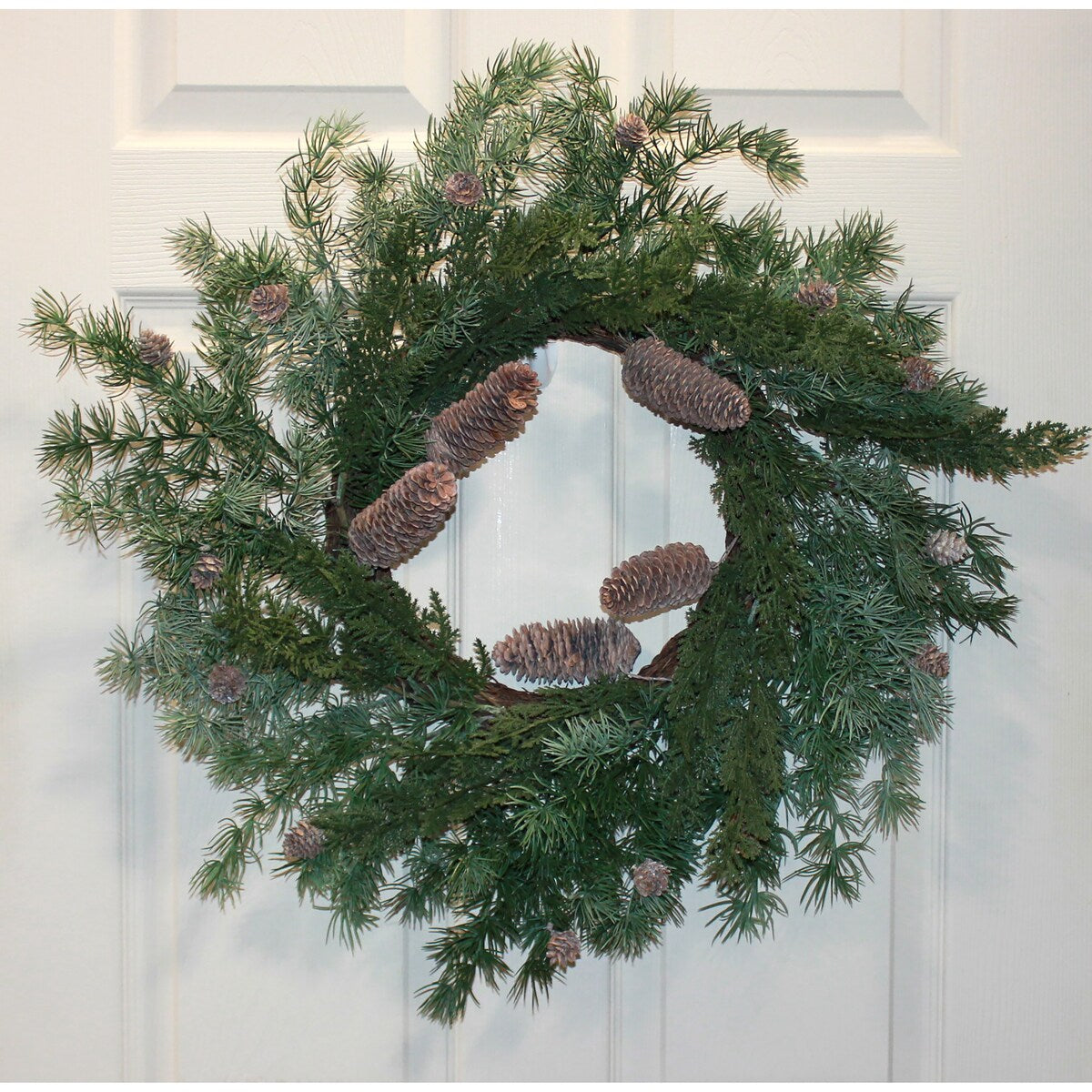 24 Artificial Christmas Pine, Hemlock and Pinecone Wreath - 24