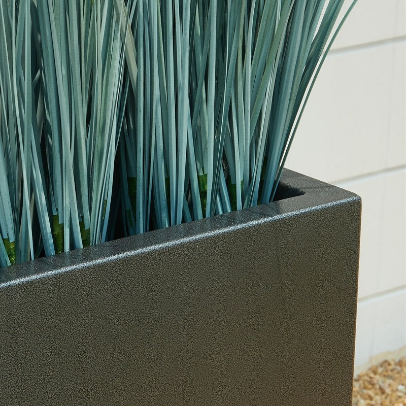 Metallic Heavy Planter for Outdoor Plants Tall and Long Metal Divider Planter Box