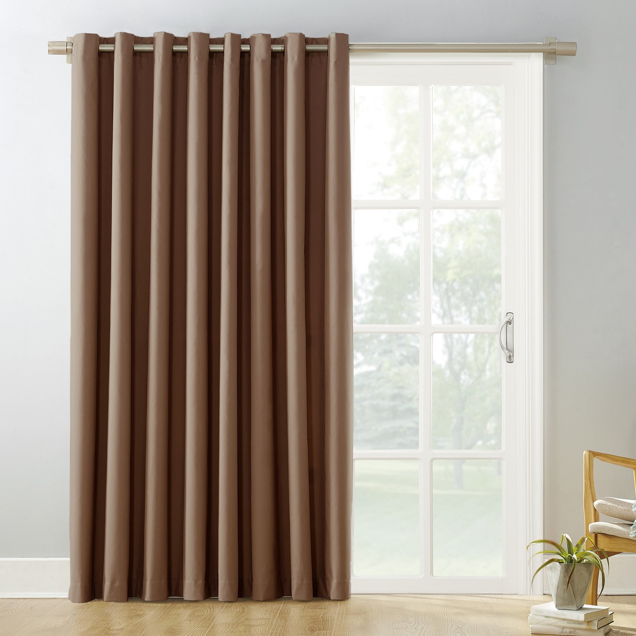 Sun Zero Hayden Patio Extra-Wide Blackout Grommet Sliding Patio Door Curtain Panel, Single Panel