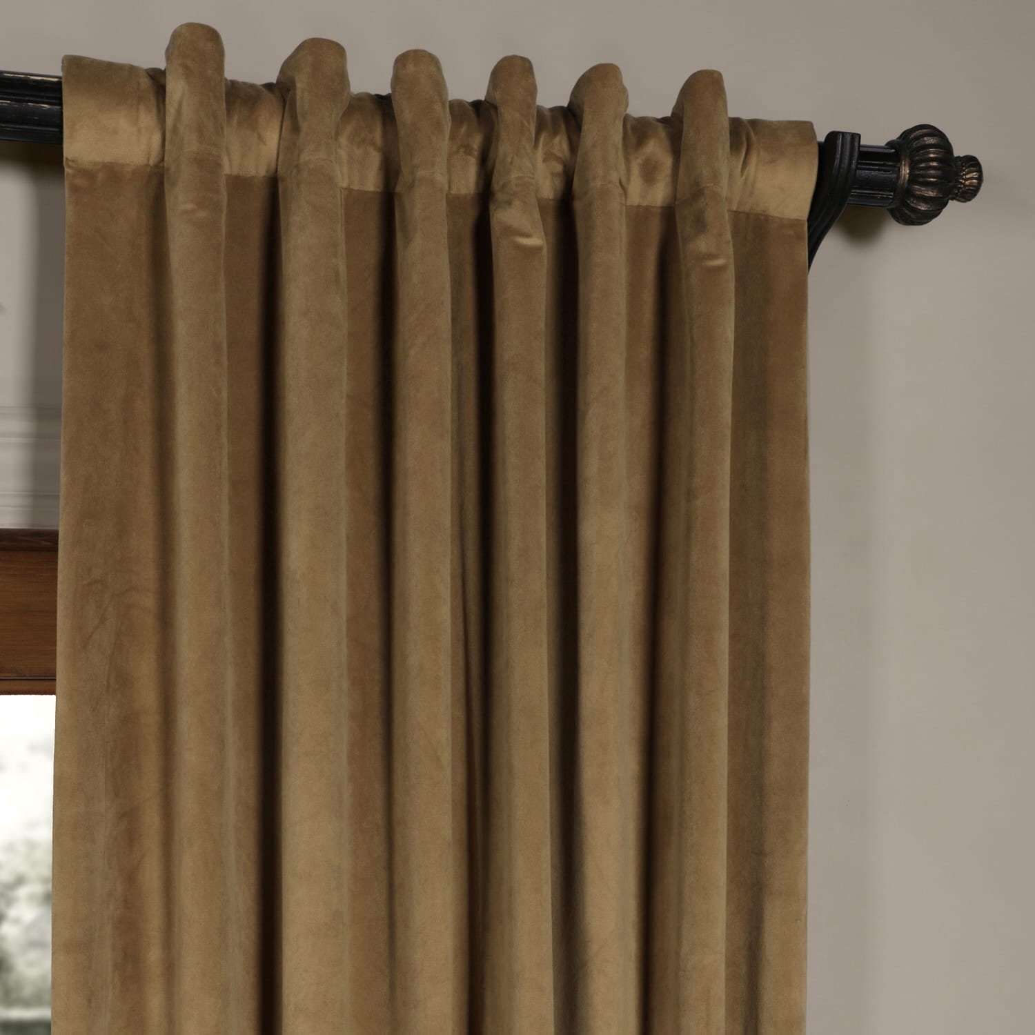 Exclusive Fabrics Signature Velvet Blackout Curtains (1 Panel) - Luxurious Single Drapery for Enhanced Light Blockage