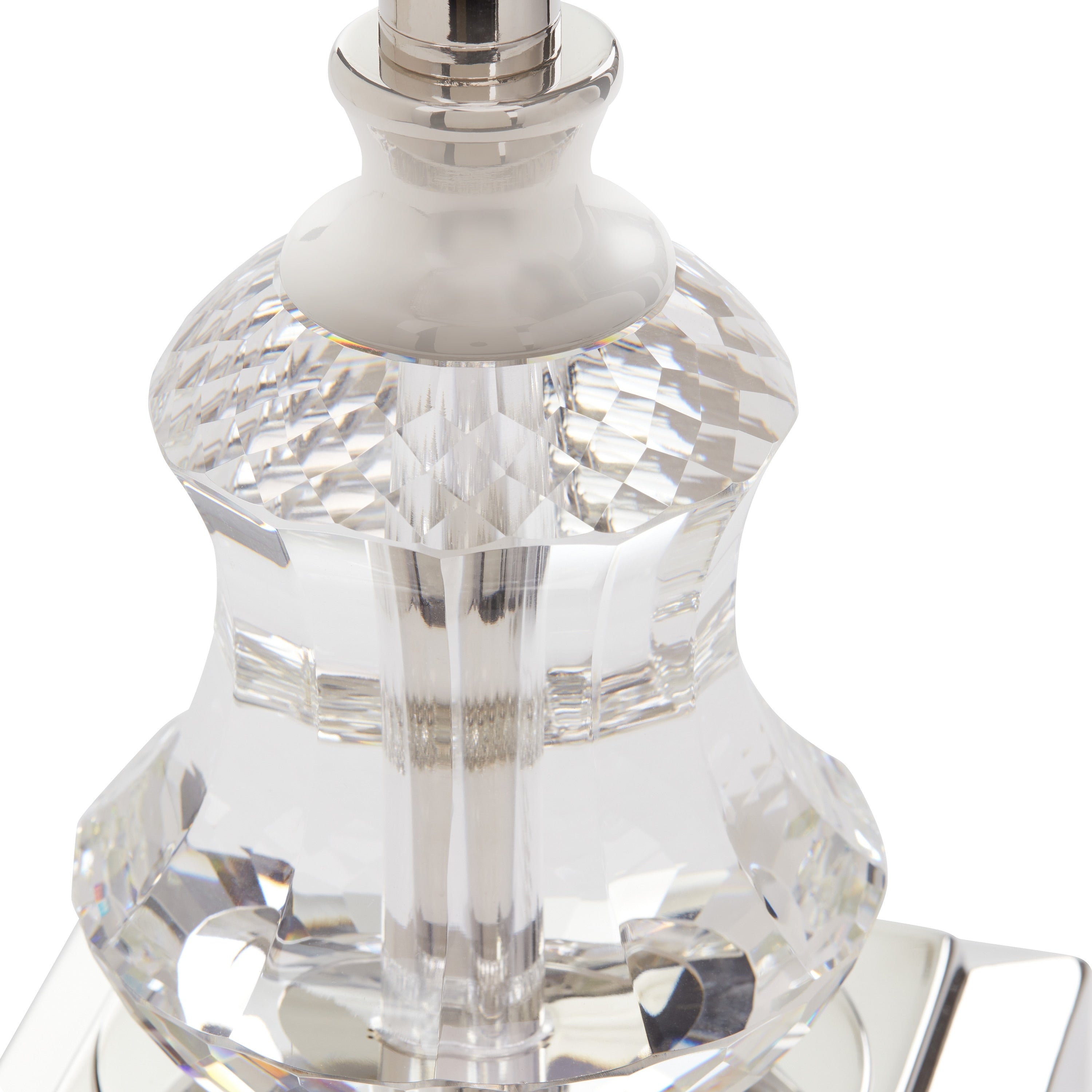 Silver Orchid Brielle Polished Nickel and Crystal 1-light Buffet Table Lamp - 12.2L x 12.2W x 28.75H