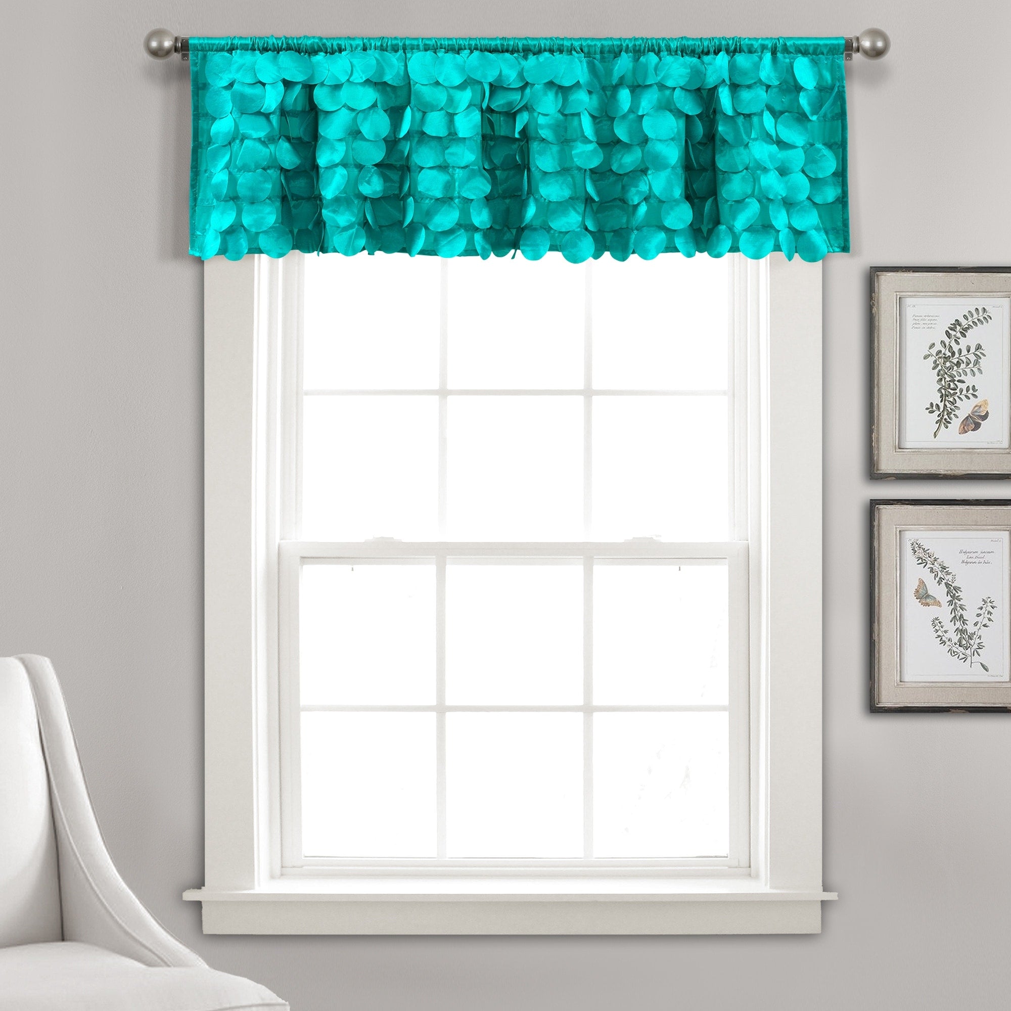 Lush Decor Gigi Delicate Textured Window Valance